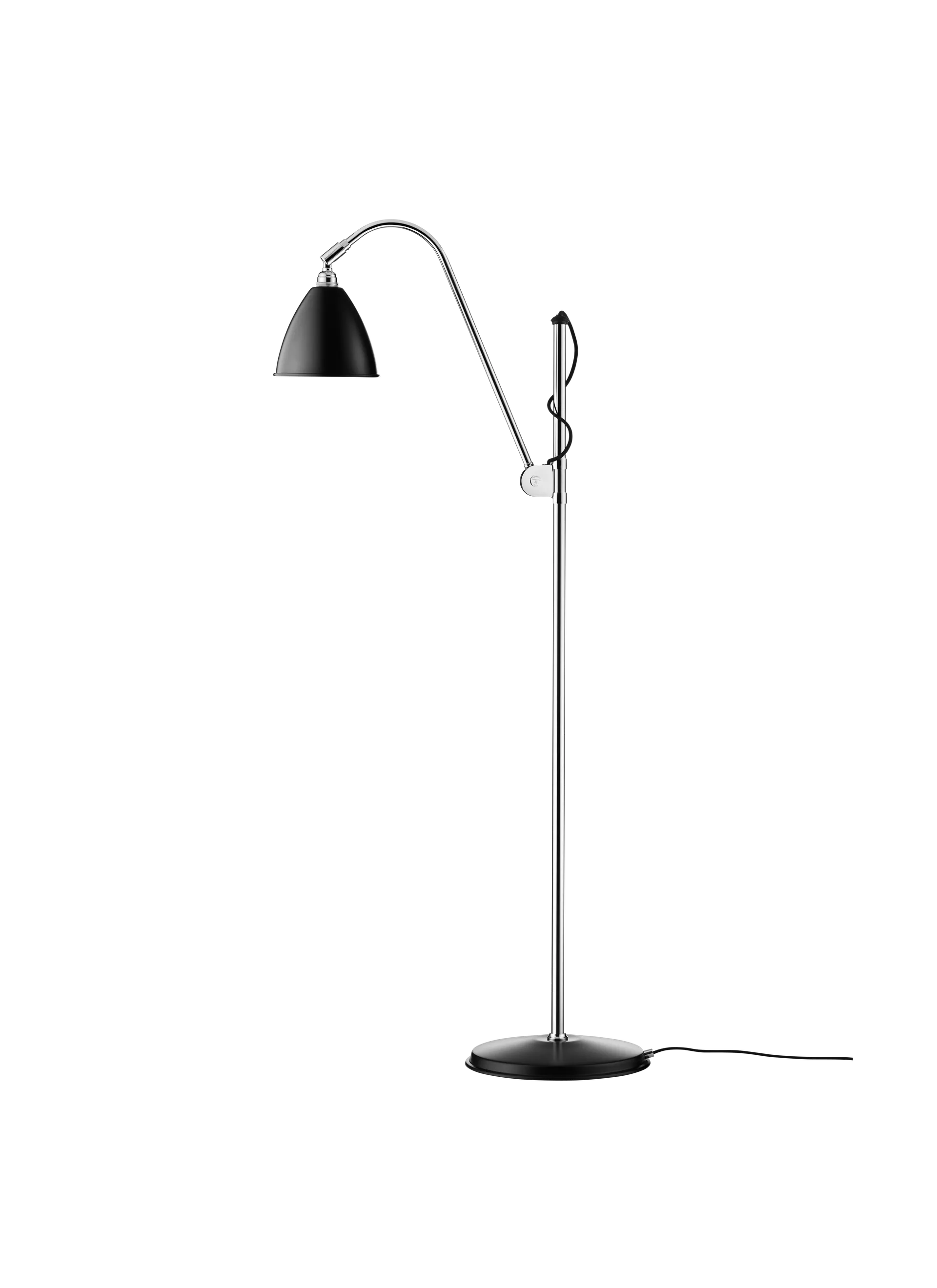 GUBI Bestlite BL3 Floor Lamp (Black Semi Matt, Chrome, Ø16 x 13cm, UK)