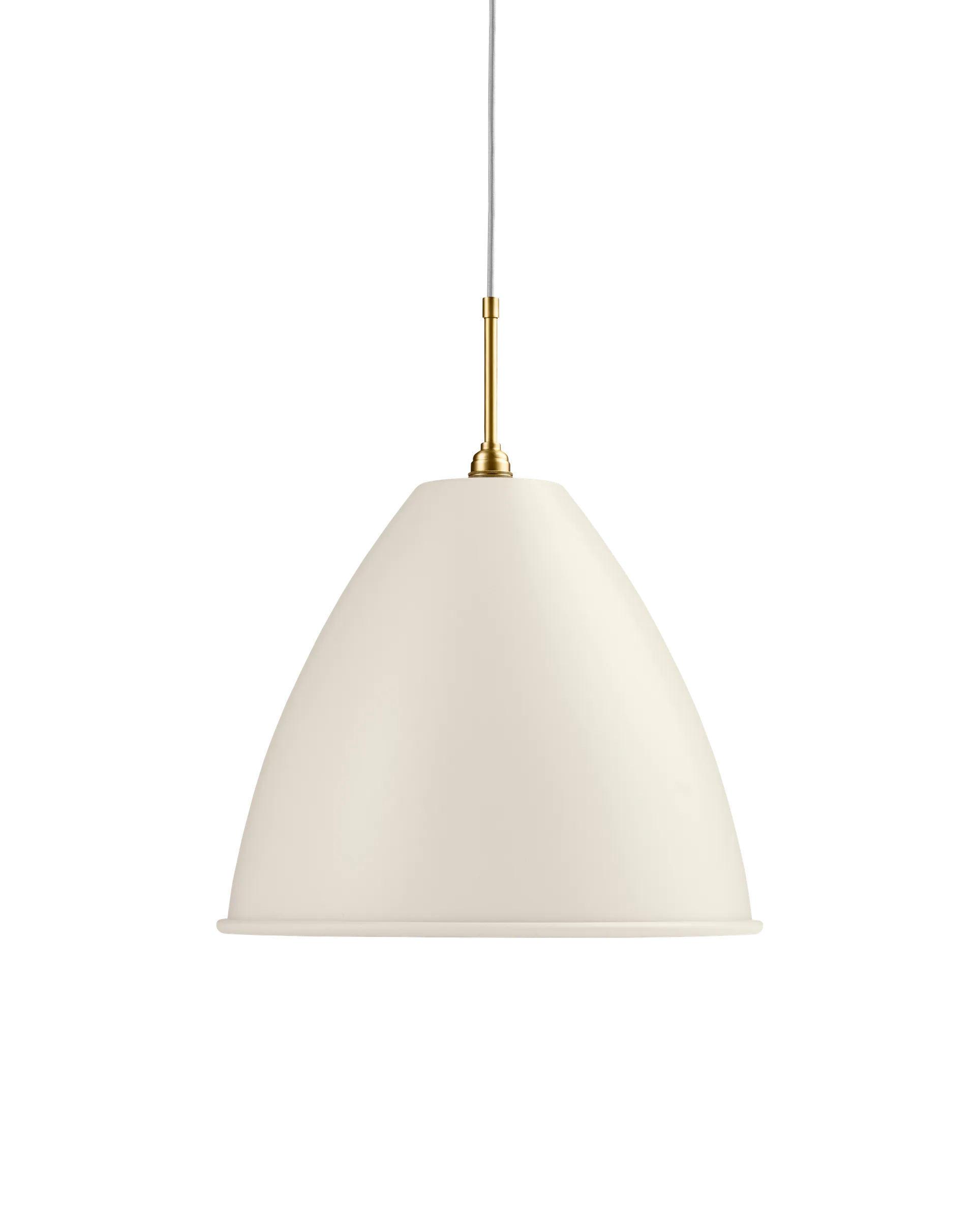 GUBI Bestlite BL9 Pendant (White Semi Matt, Brass, Ø40 x 33 cm, EU)