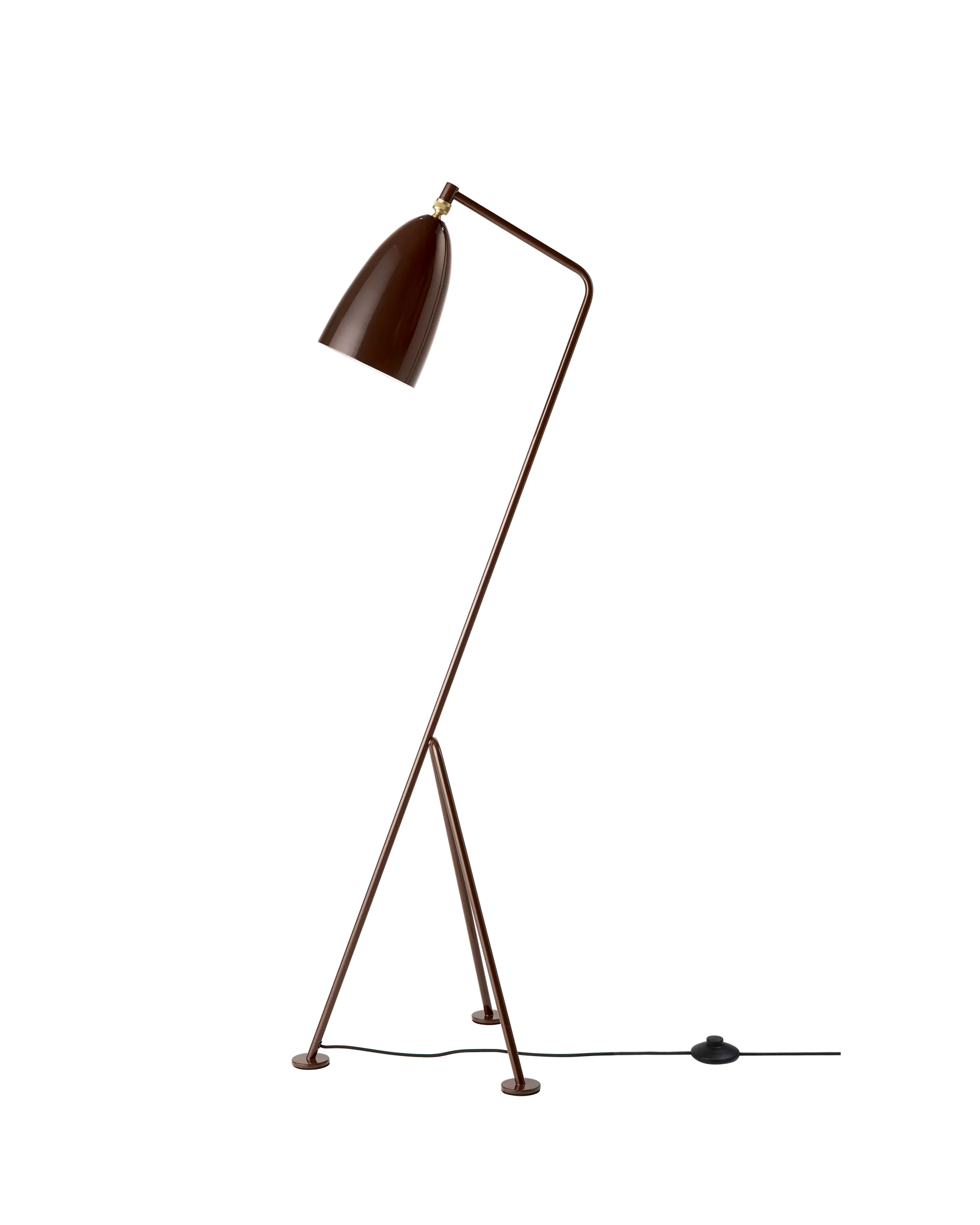 GUBI Gräshoppa Floor Lamp (Walnut Brown Glossy, EU)