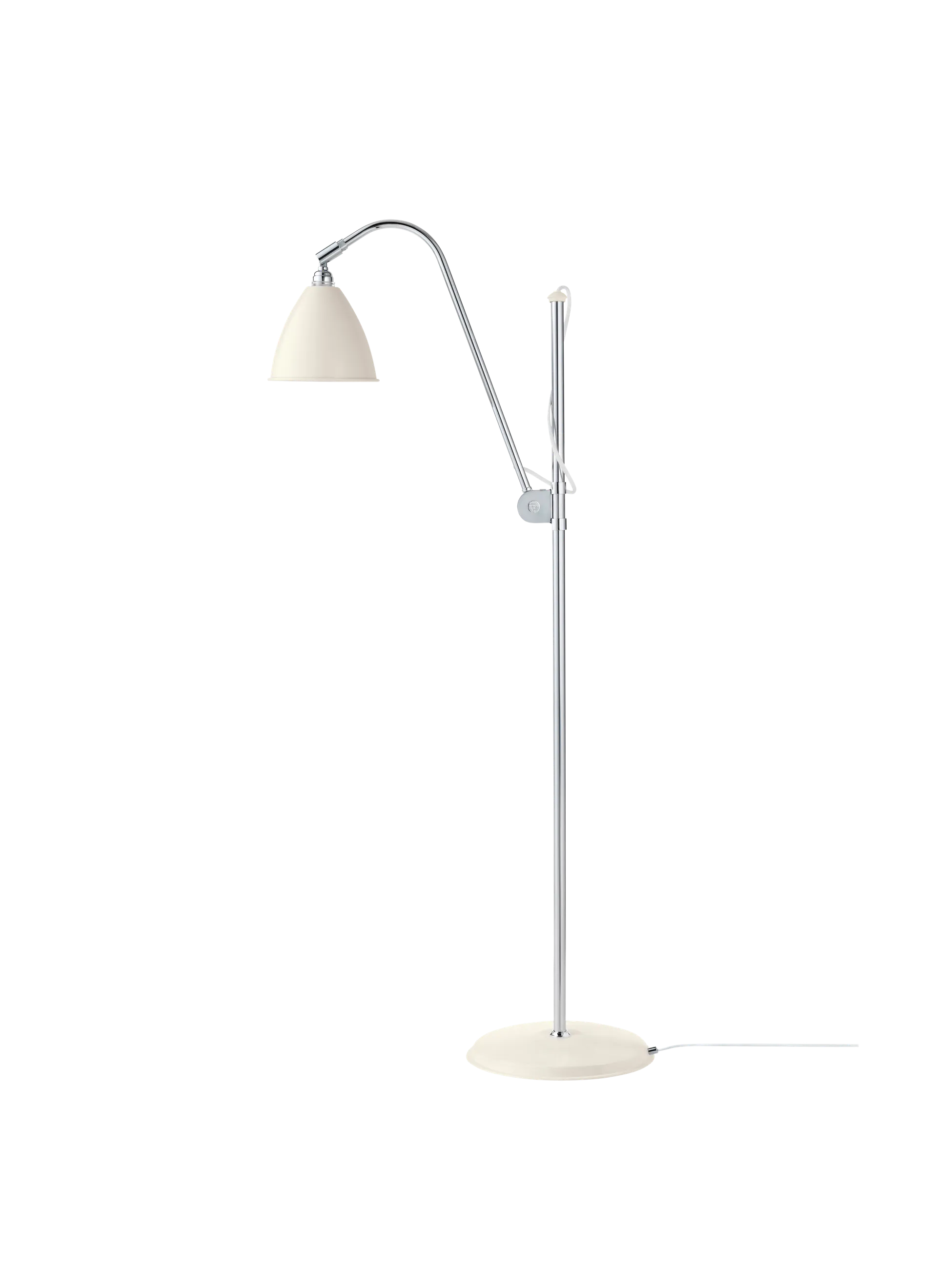 GUBI Bestlite BL3 Floor Lamp (Soft White Semi Matt, Chrome, Ø16 x 13cm, UK)