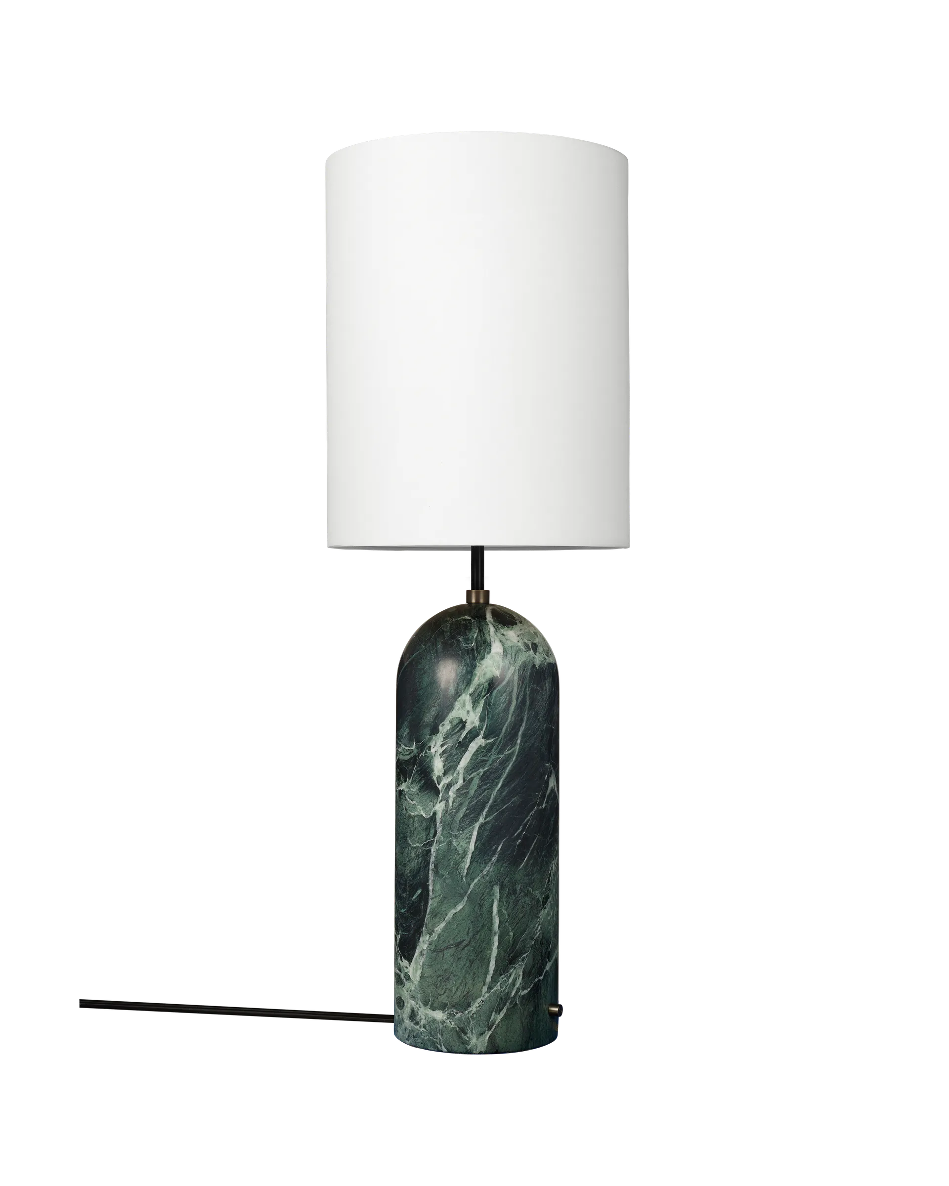 GUBI Gravity Floor Lamp - XL (Emerald Marble, White shade, 130 cm, UK)