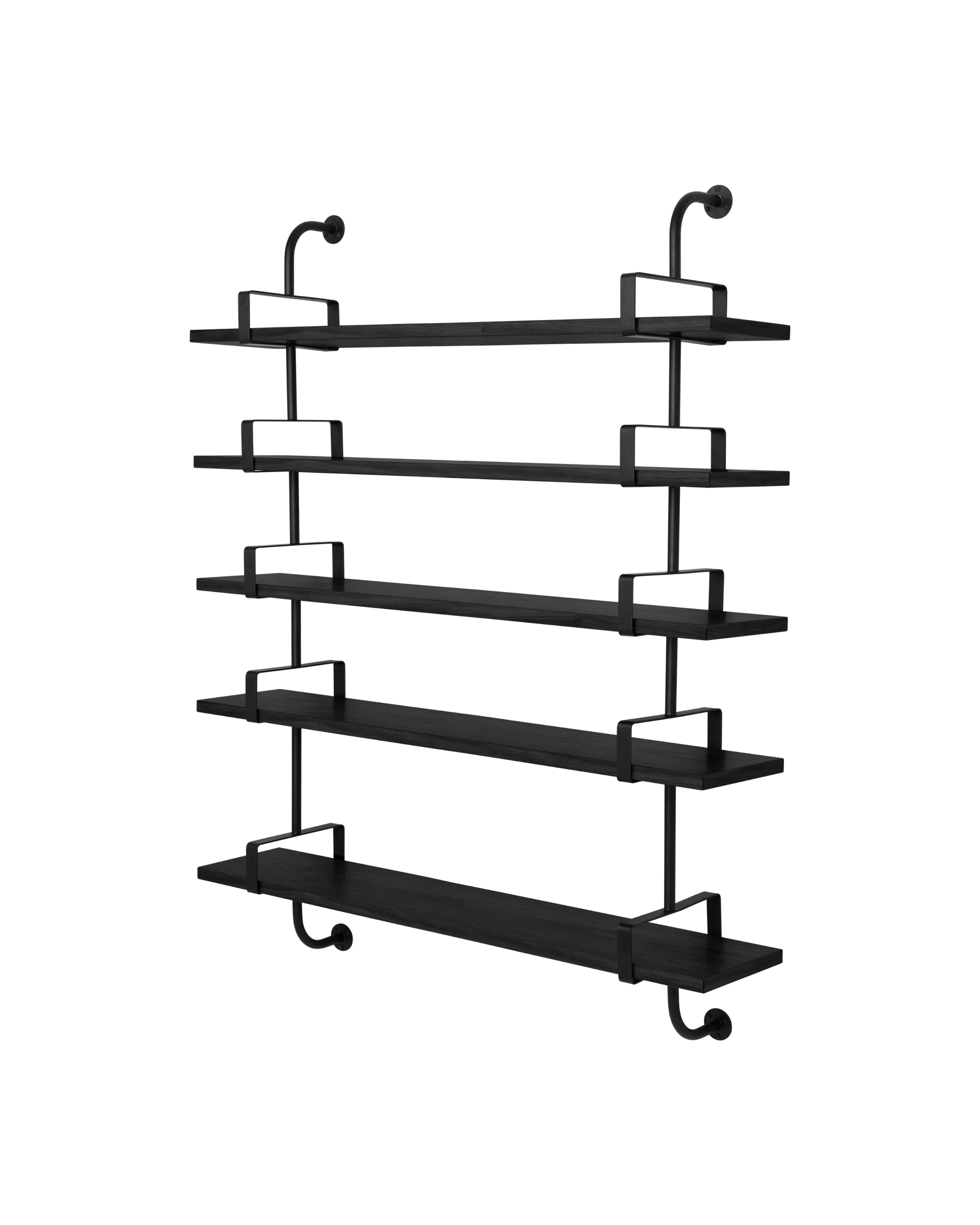GUBI Démon Shelf (Black Stained Ash Semi Matt Lacquered, Medium, 5 Shelves)