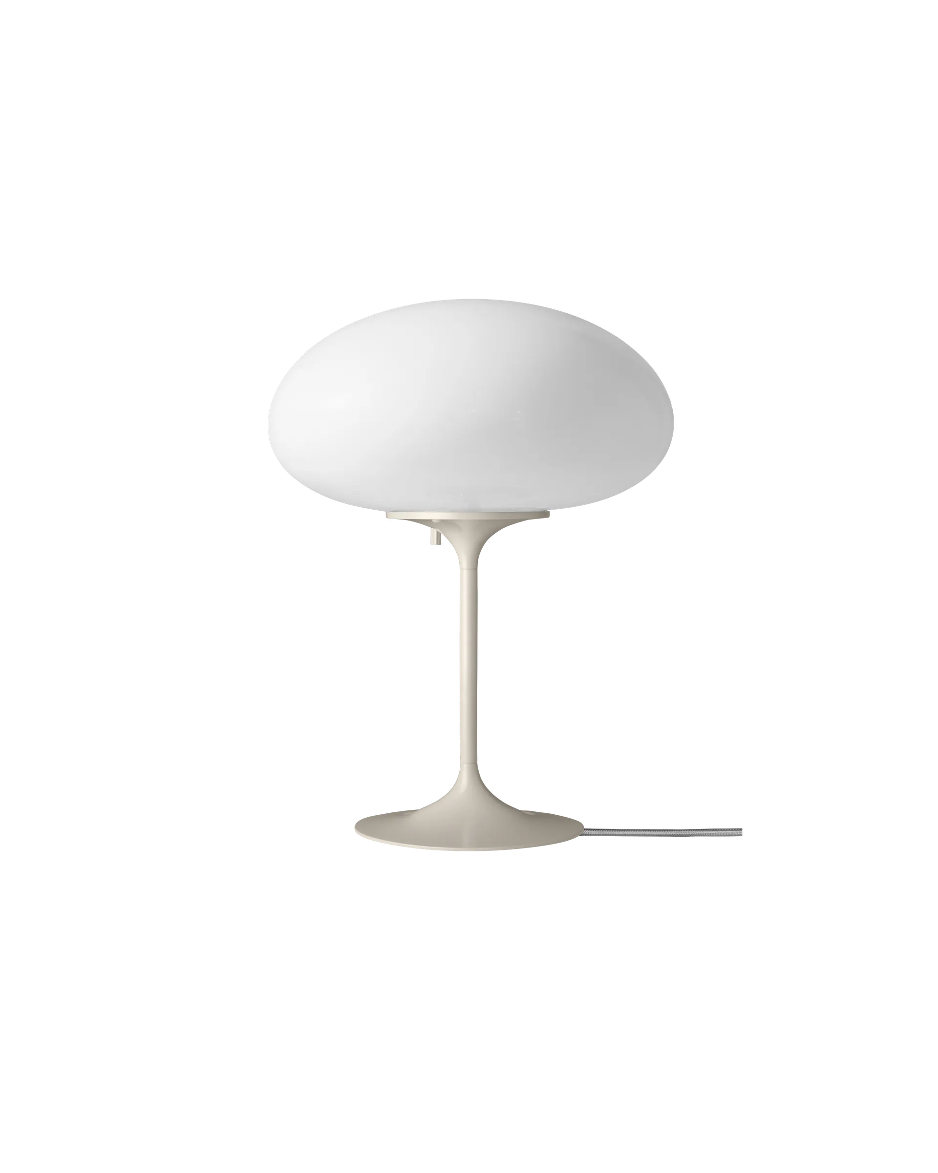 GUBI Stemlite Table Lamp (Pebble Grey, Opal Glass, 42 cm, EU)
