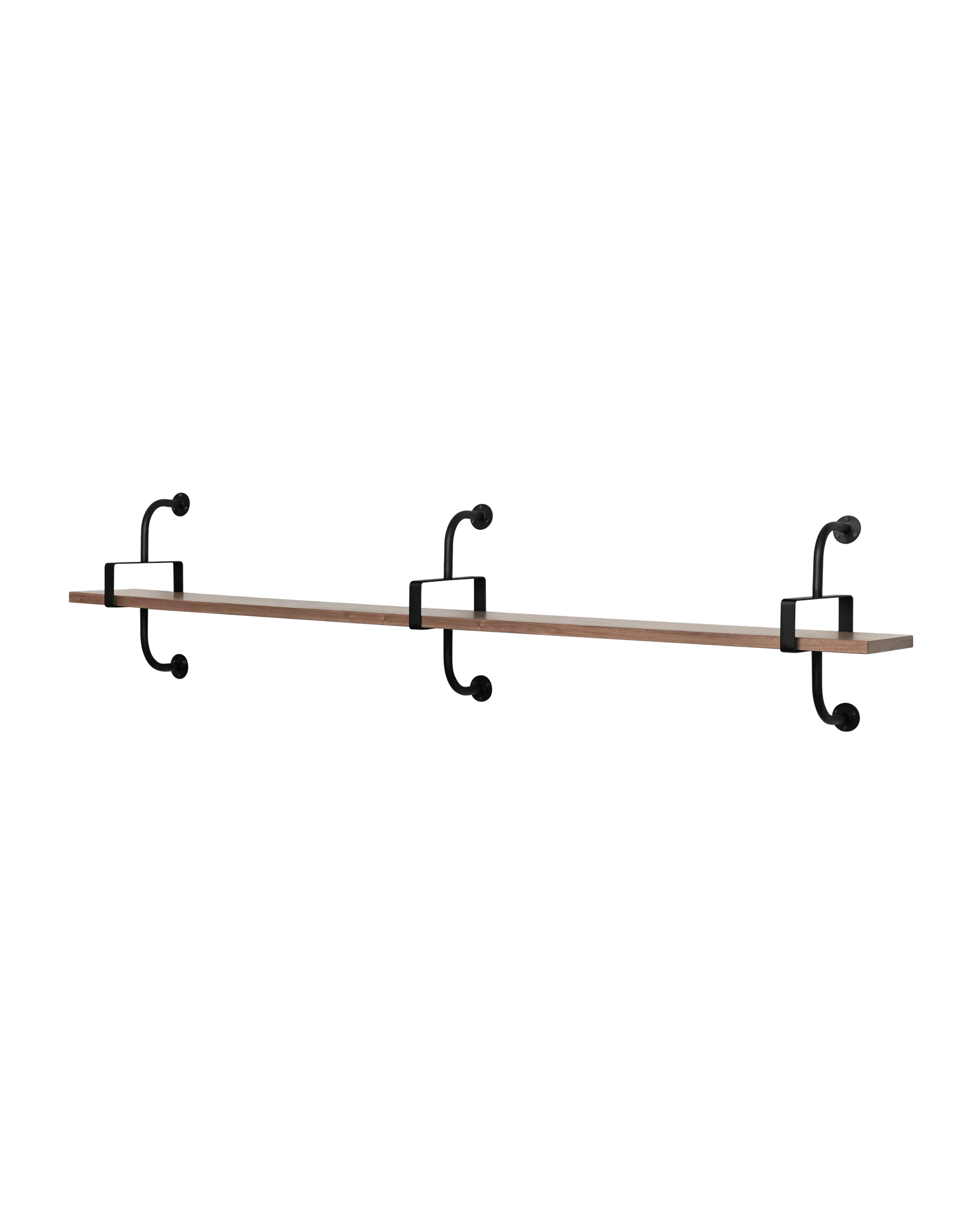 GUBI Démon Shelf (American Walnut Semi Matt Lacquered, Large, 1 Shelf)