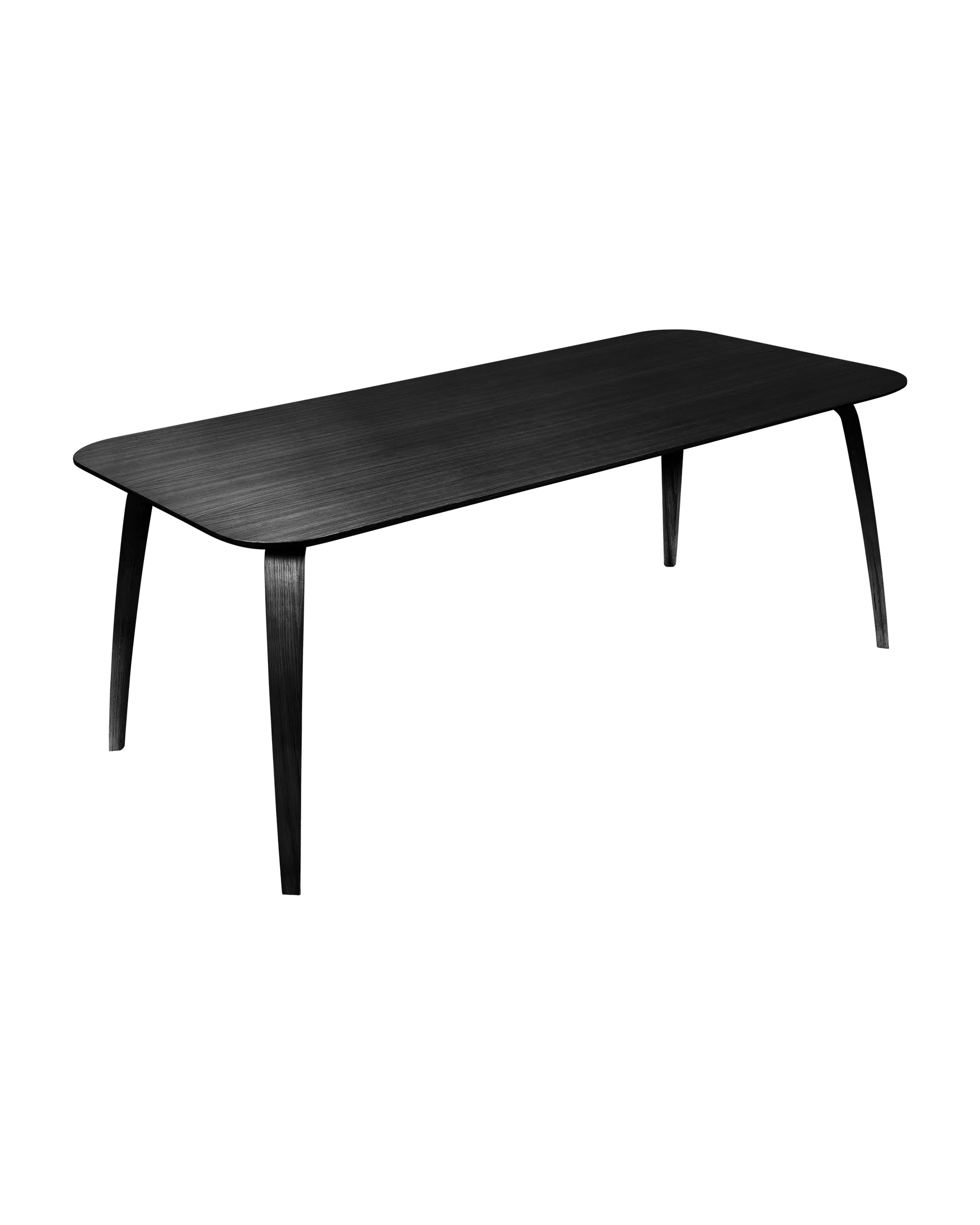 GUBI GUBI Dining Table, Rectangular (Black Stained Ash Semi Matt Lacquered, 100 x 200 cm)