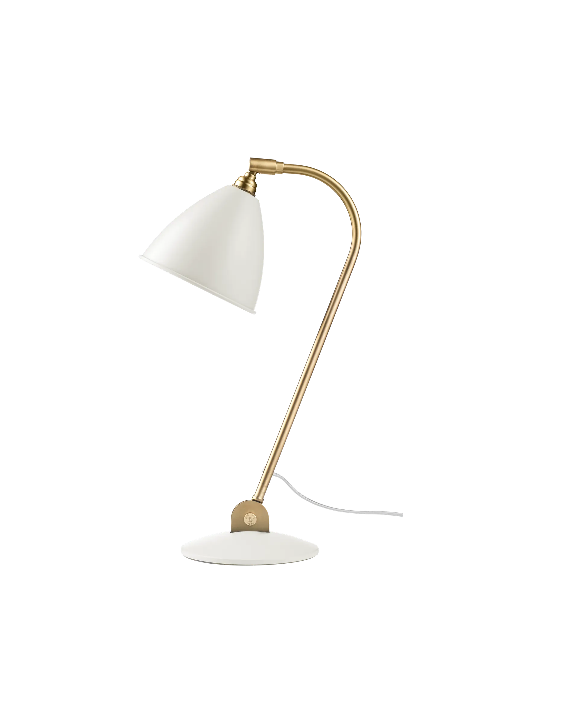 GUBI Bestlite BL2 Table Lamp (White Semi Matt, Brass, EU)