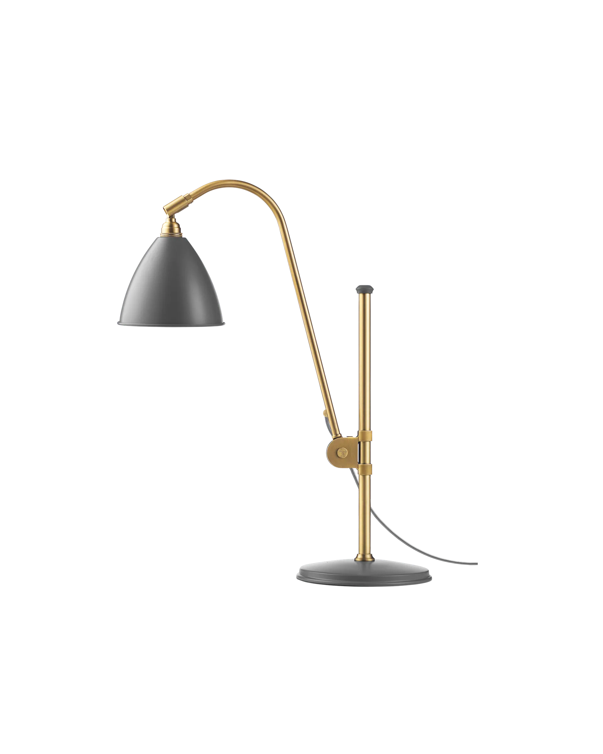 GUBI Bestlite BL1 Table Lamp (Grey Semi Matt, Brass, EU)