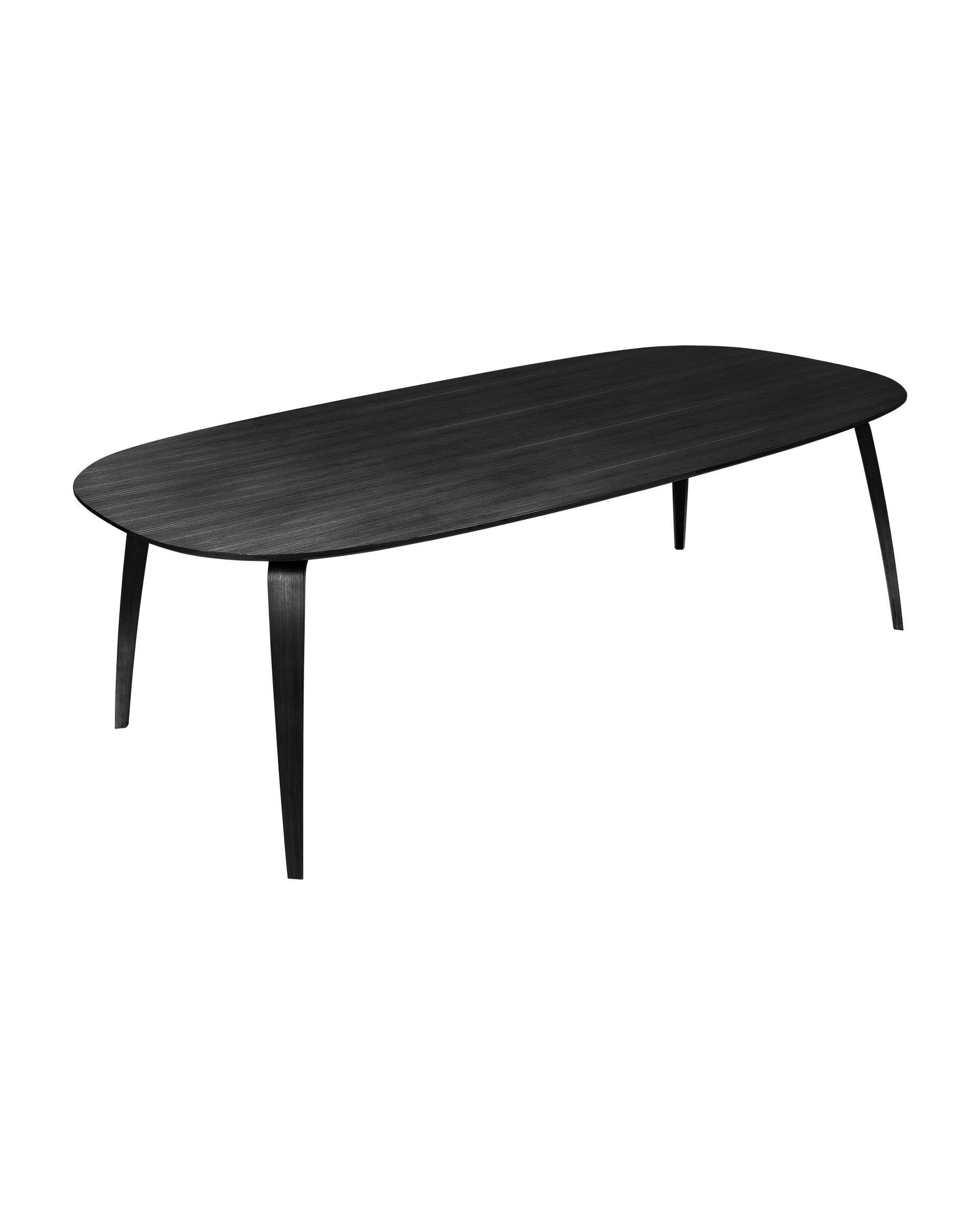 GUBI GUBI Dining Table, Elliptical (Black Stained Ash Semi Matt Lacquered, Black Stained Ash Semi Matt Lacquered, 120 x 230 cm)