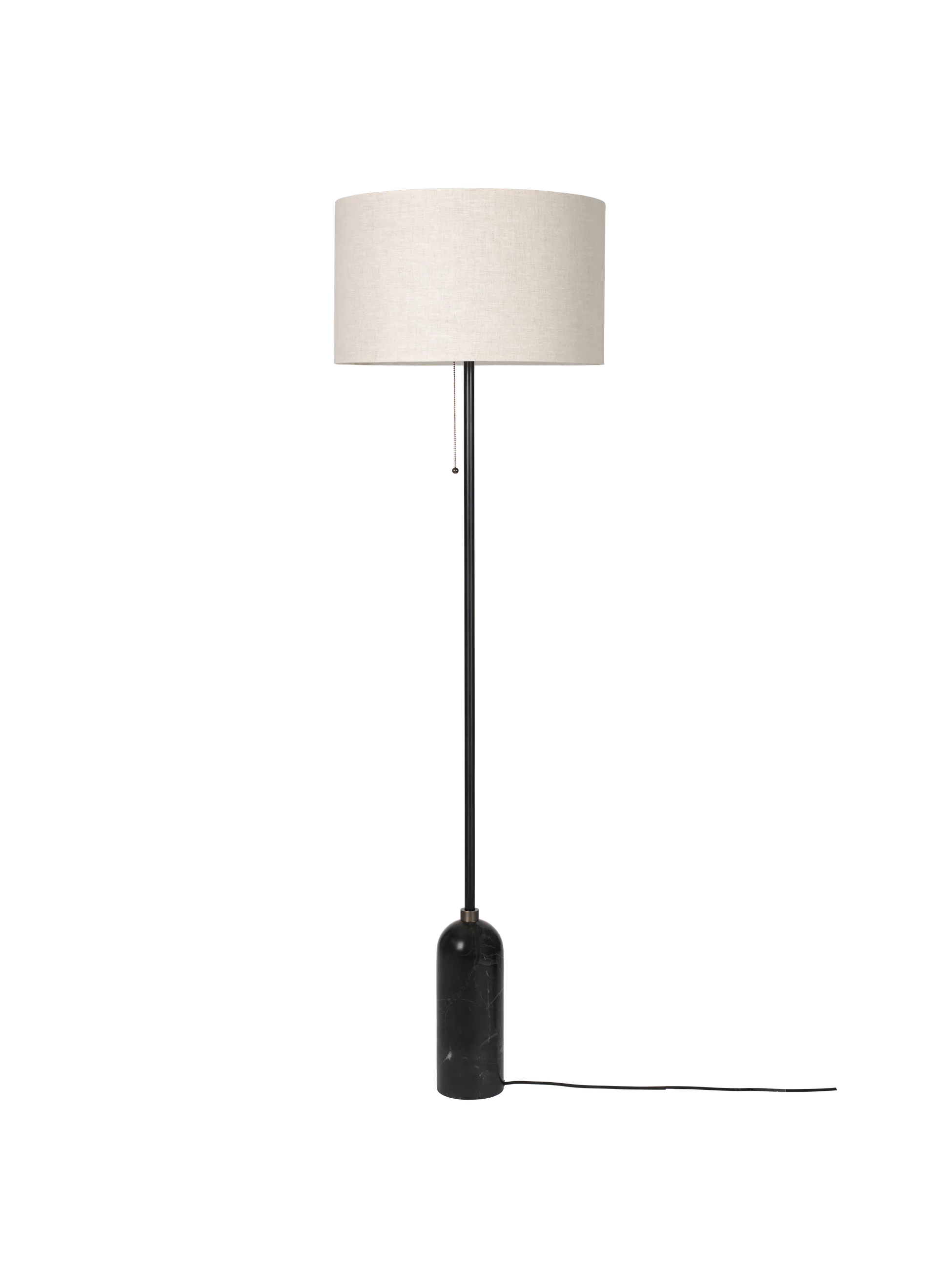 GUBI Gravity Floor Lamp (Canvas shade, Black Marble, UK)