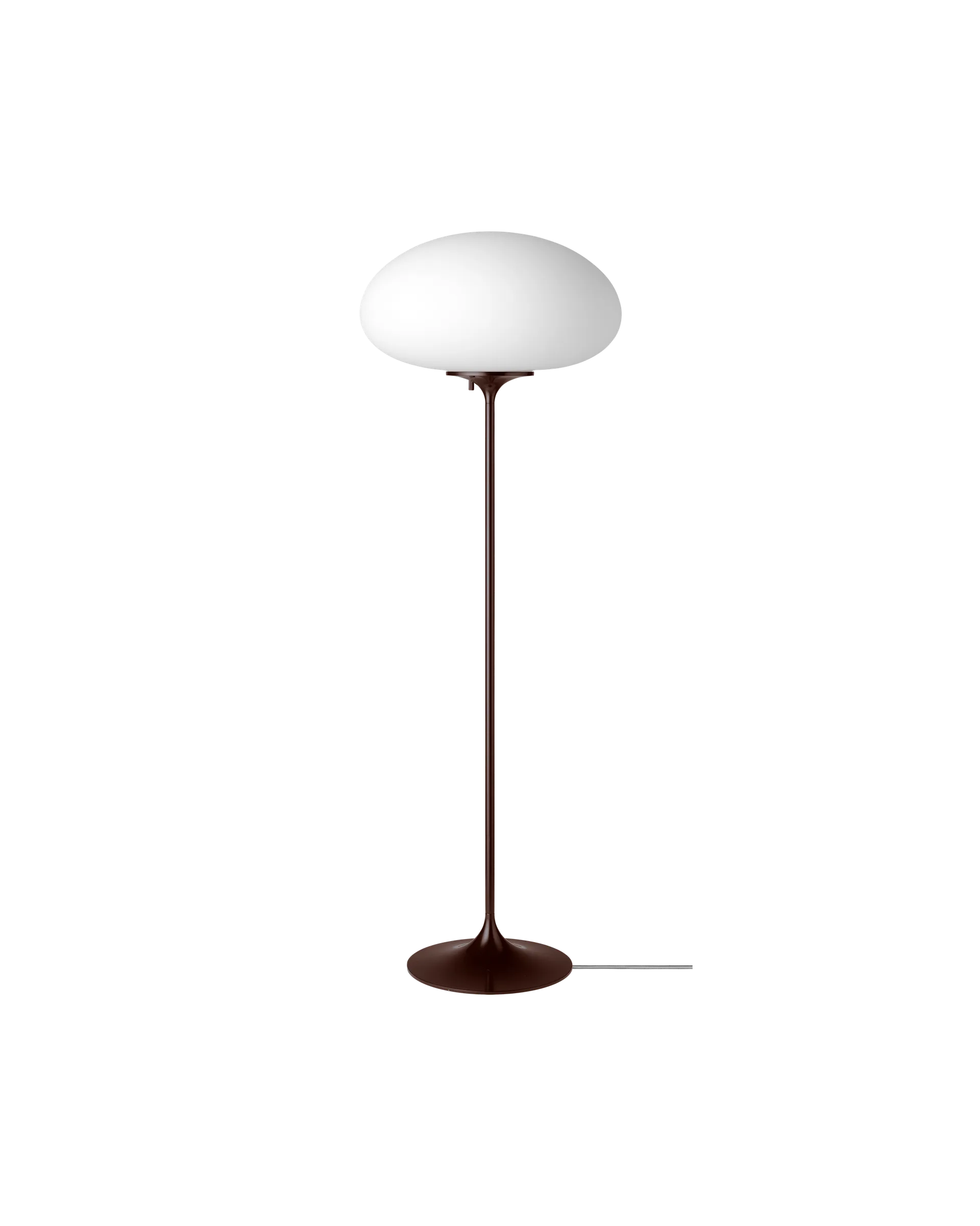 GUBI Stemlite Floor Lamp (Frosted Glass, Black Red, 110 cm, UK)