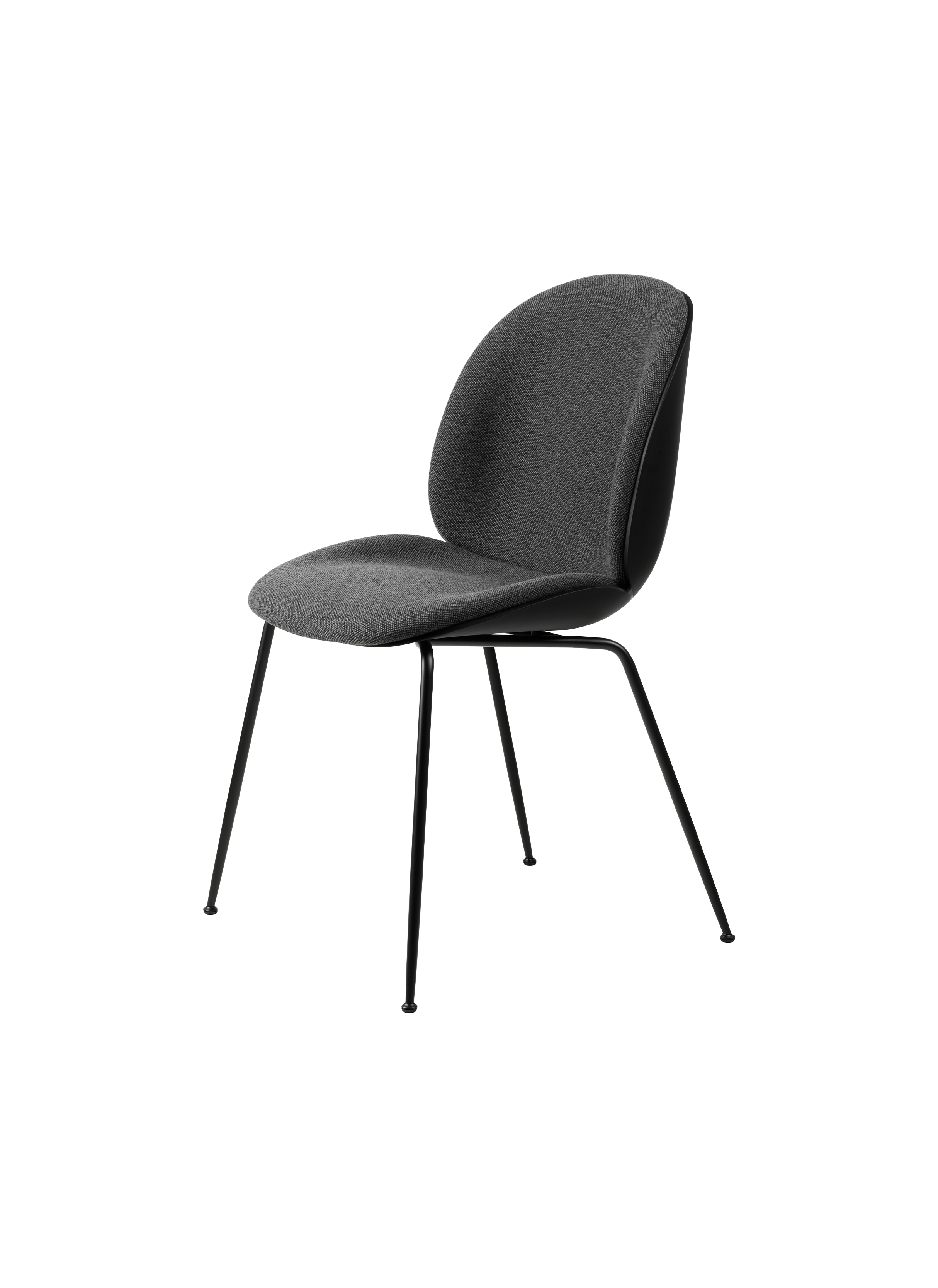 BEETLE DINING CHAIR / FRONT UPHOLSTERED / METAL BASE - Thumbnail 4