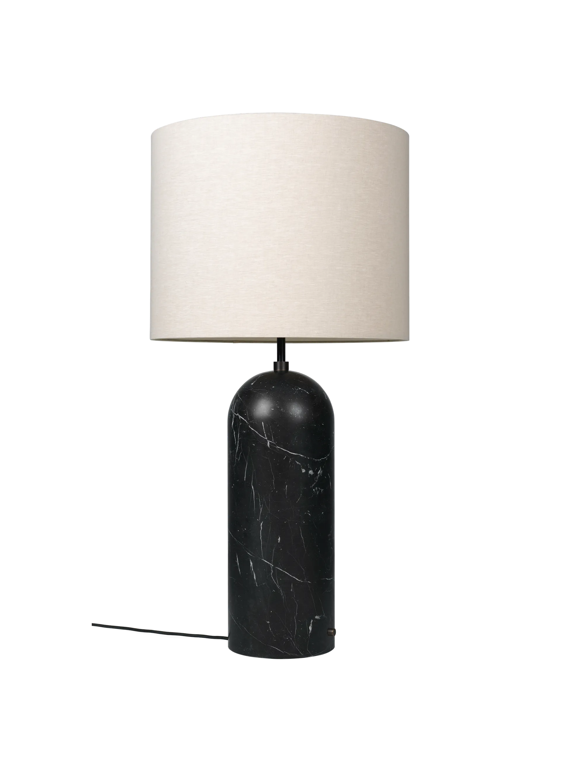 GUBI Gravity Floor Lamp - XL (Canvas shade, Black Marble, 120 cm, EU)
