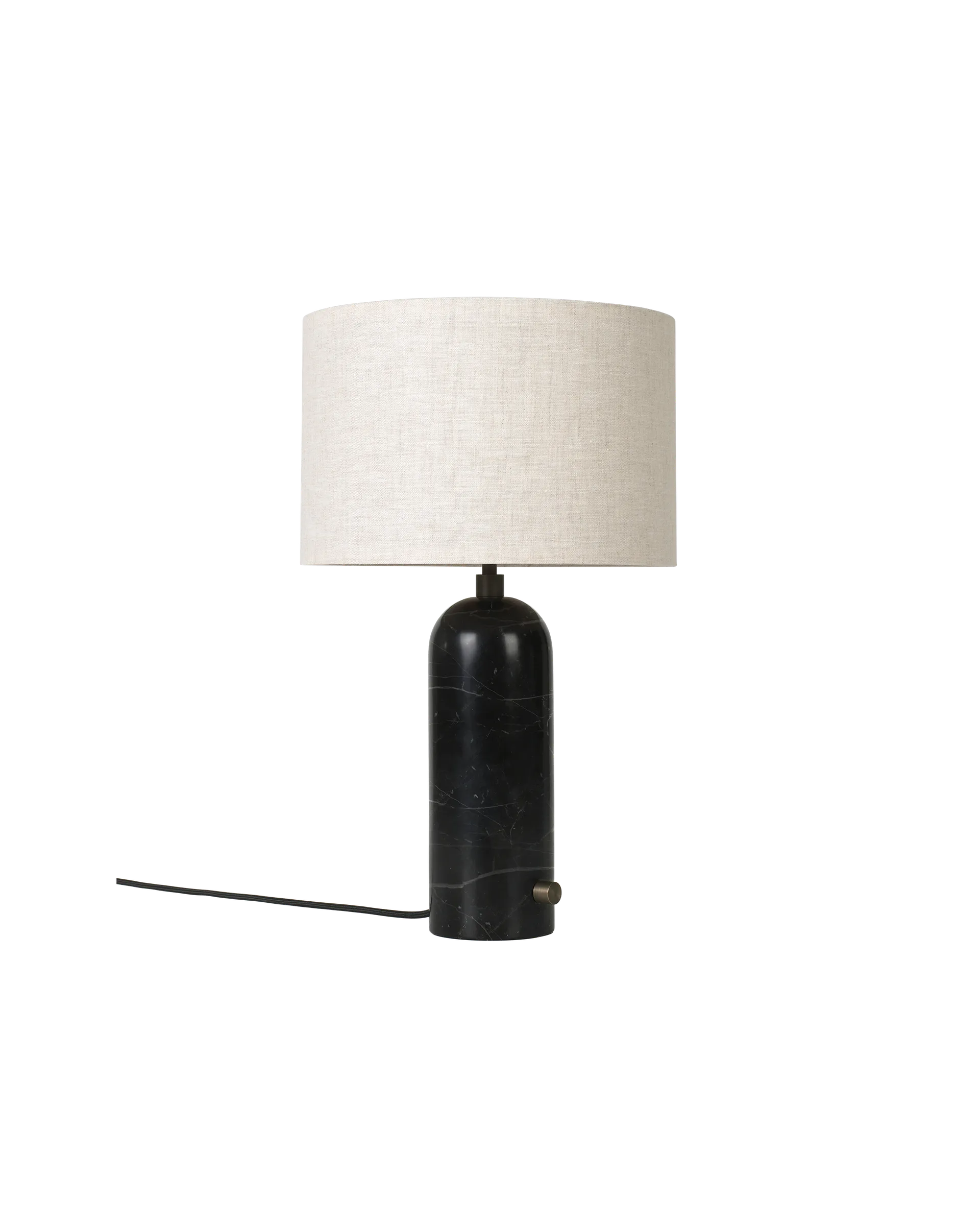 GUBI Gravity Table Lamp (Canvas shade, Black Marble, 49 cm, EU)