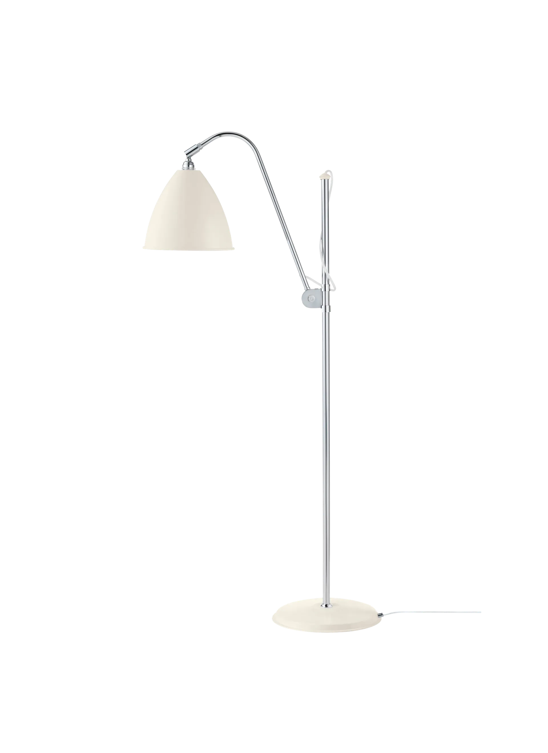 GUBI Bestlite BL3 Floor Lamp (Soft White Semi Matt, Chrome, Ø21 x 18 cm, UK)