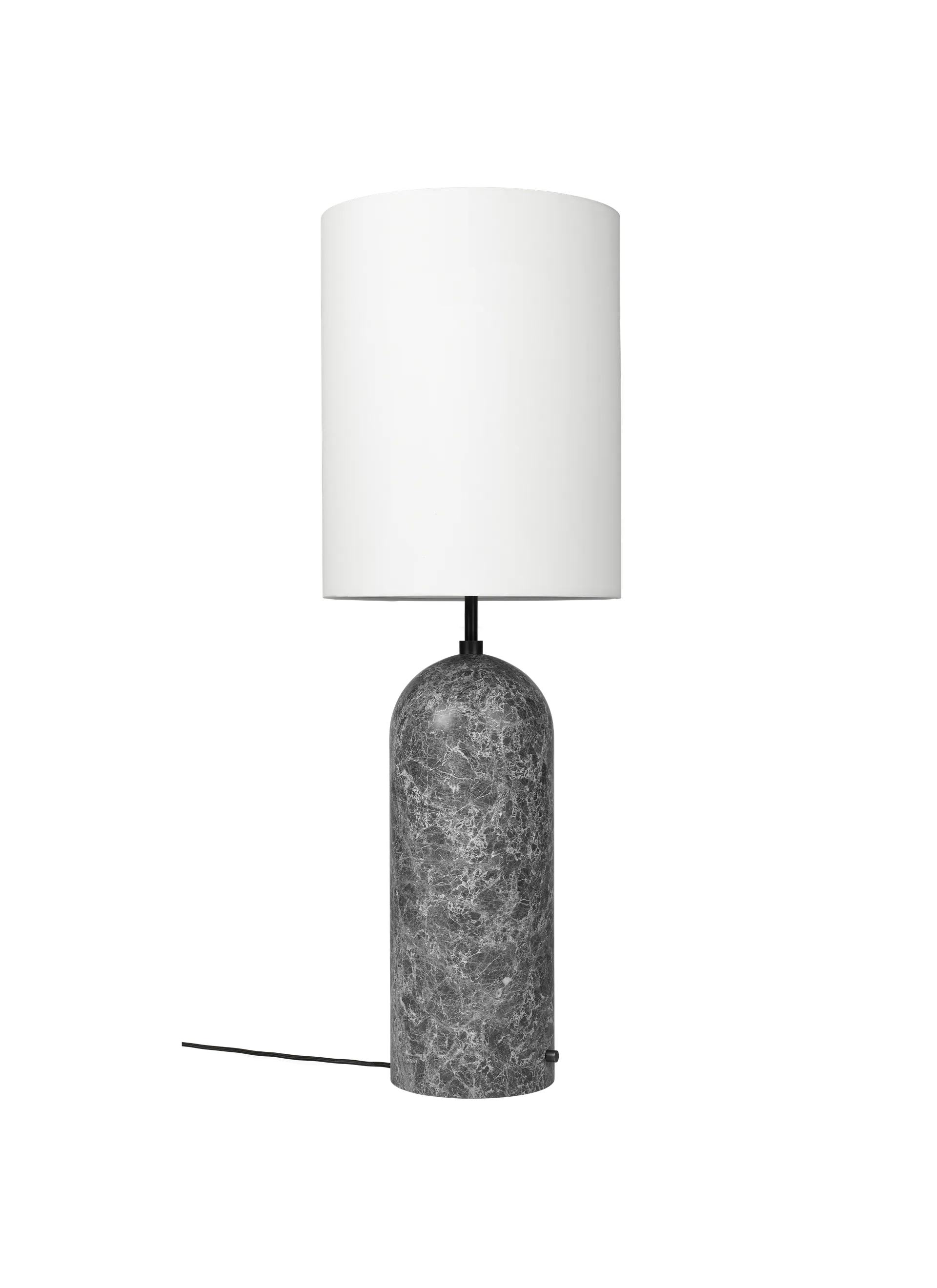 GUBI Gravity Floor Lamp - XL (White shade, Grey Marble, 130 cm, UK)