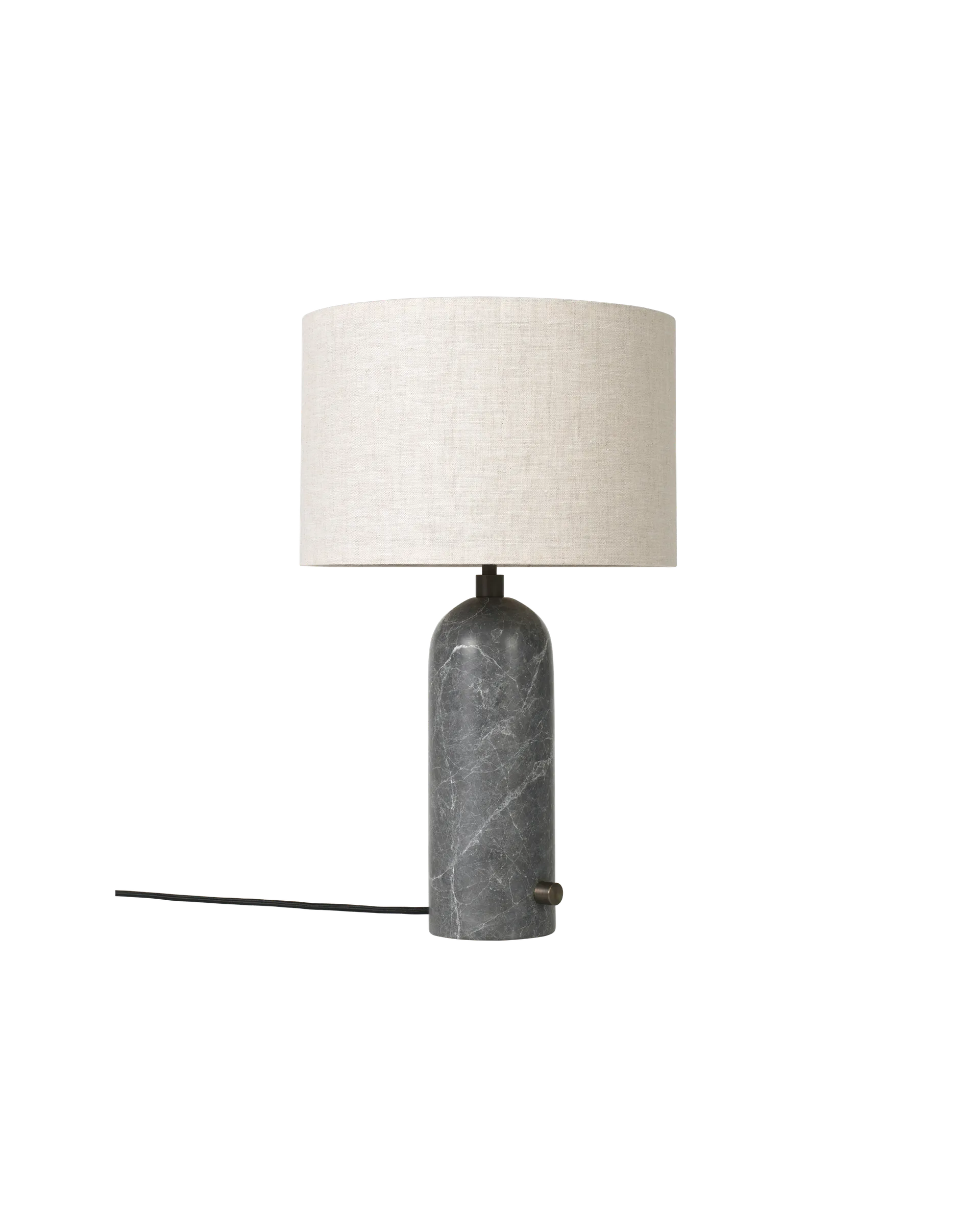 GUBI Gravity Table Lamp (Canvas shade, Grey Marble, 49 cm, EU)