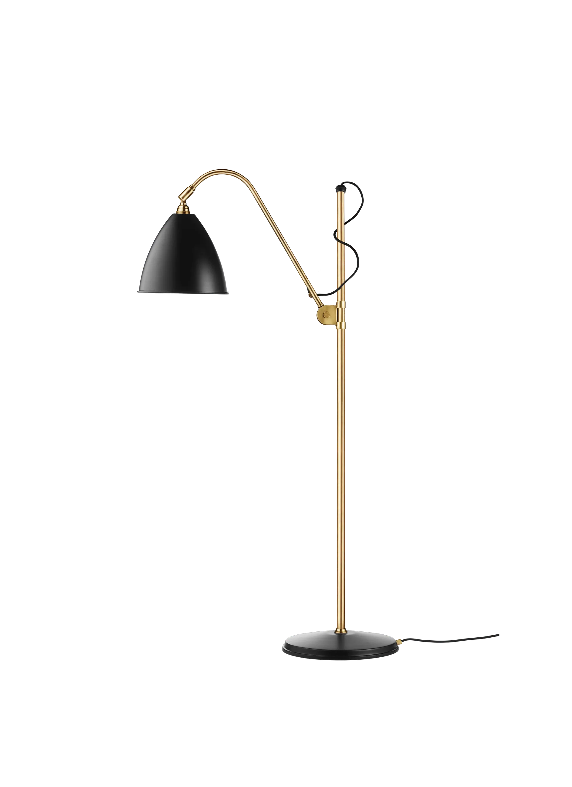 GUBI Bestlite BL3 Floor Lamp (Soft Black Semi Matt, Brass, Ø21 x 18 cm, UK)