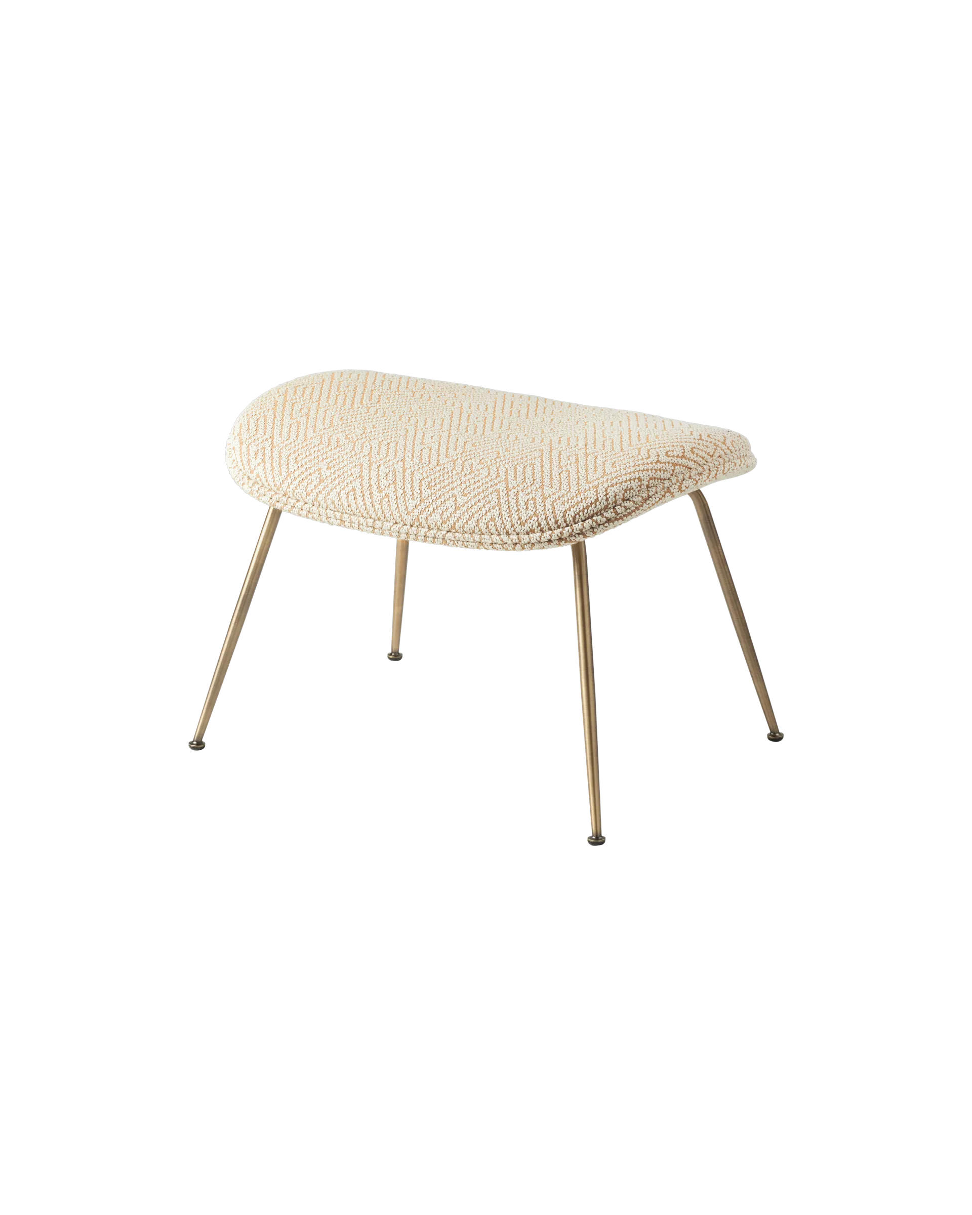 GUBI Beetle Ottoman (Dora Boucle, Enzo Degli Angiuoni (0002, Standard), Antique Brass)