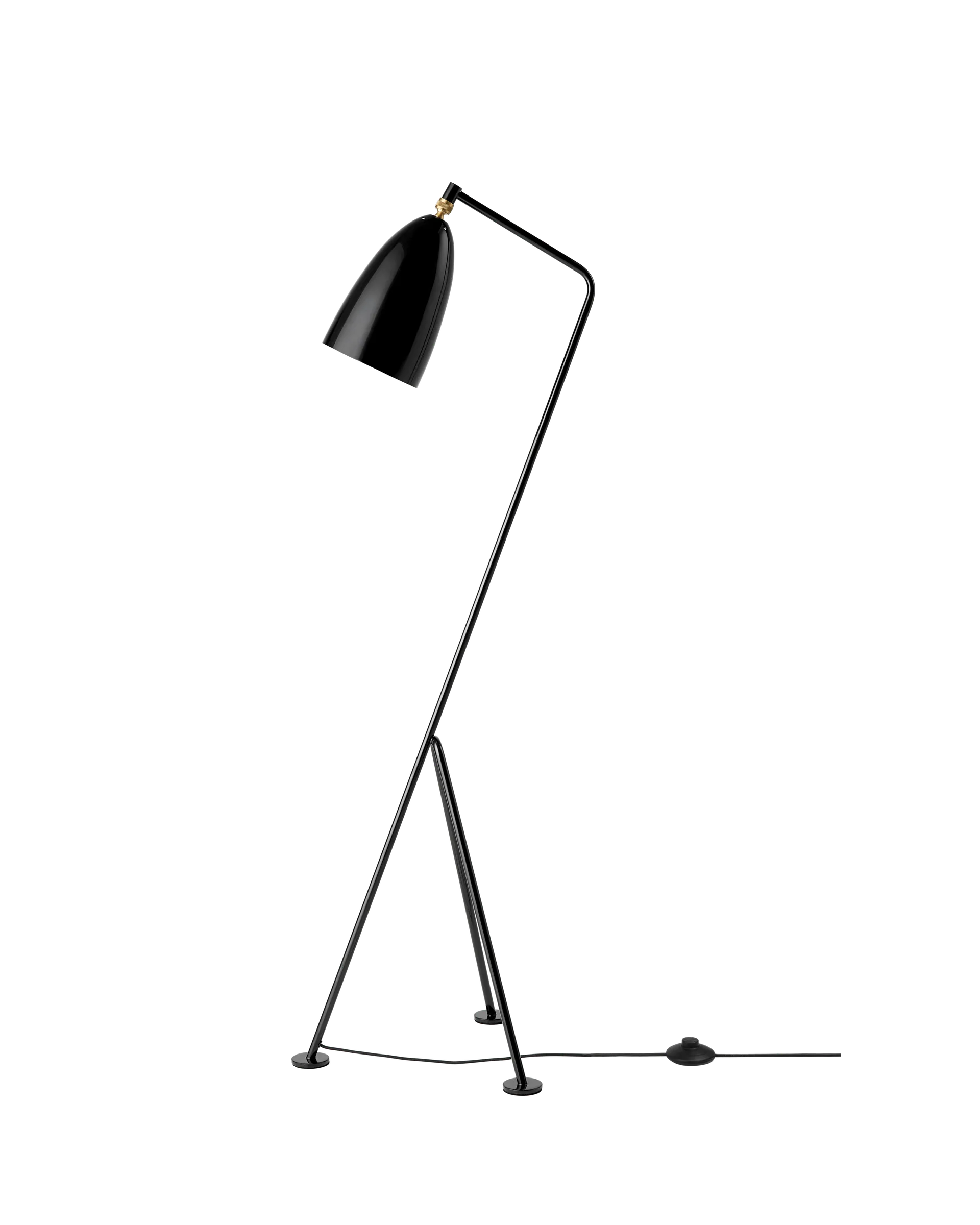 GUBI Gräshoppa Floor Lamp (Black Glossy, EU)