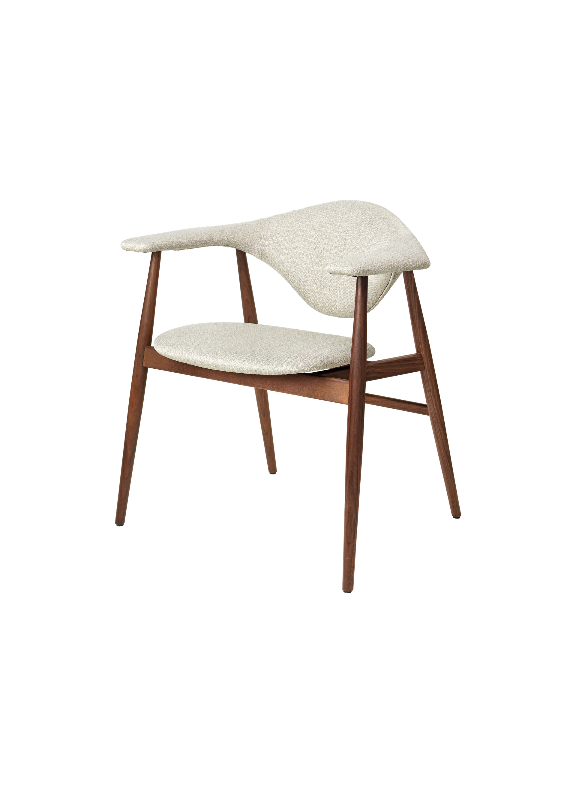 GUBI Masculo Dining Chair, Fully Upholstered (American Walnut Oiled, Eero Special FR, Dedar (106, Standard))