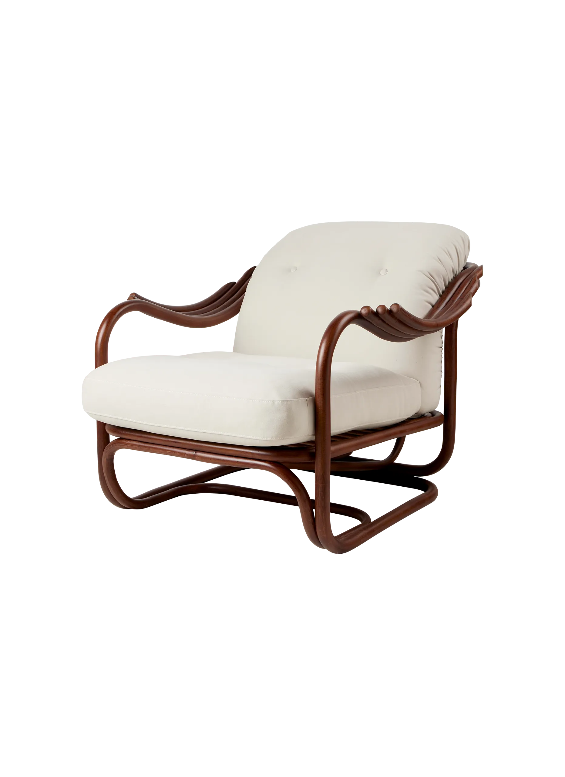 GUBI Poltrona Tria Lounge Chair (Dark Rattan, Reales, GUBI (001, Standard))