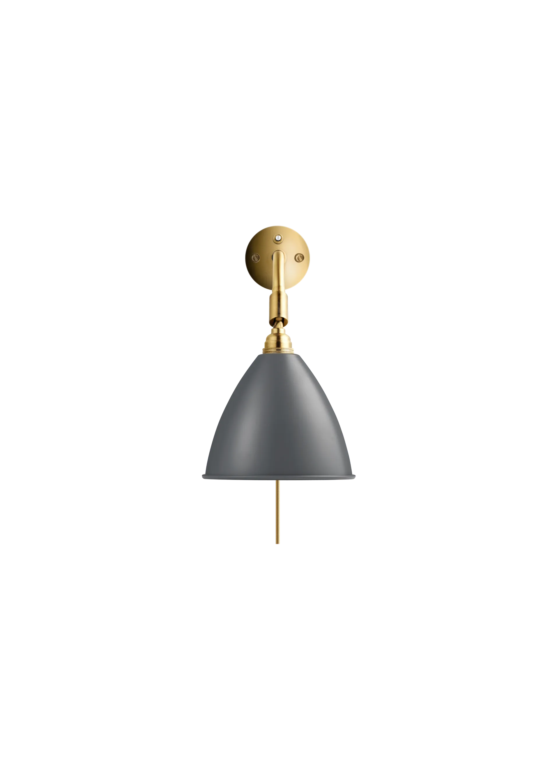 GUBI Bestlite BL7 Wall Lamp (Grey Semi Matt, Brass, UK)