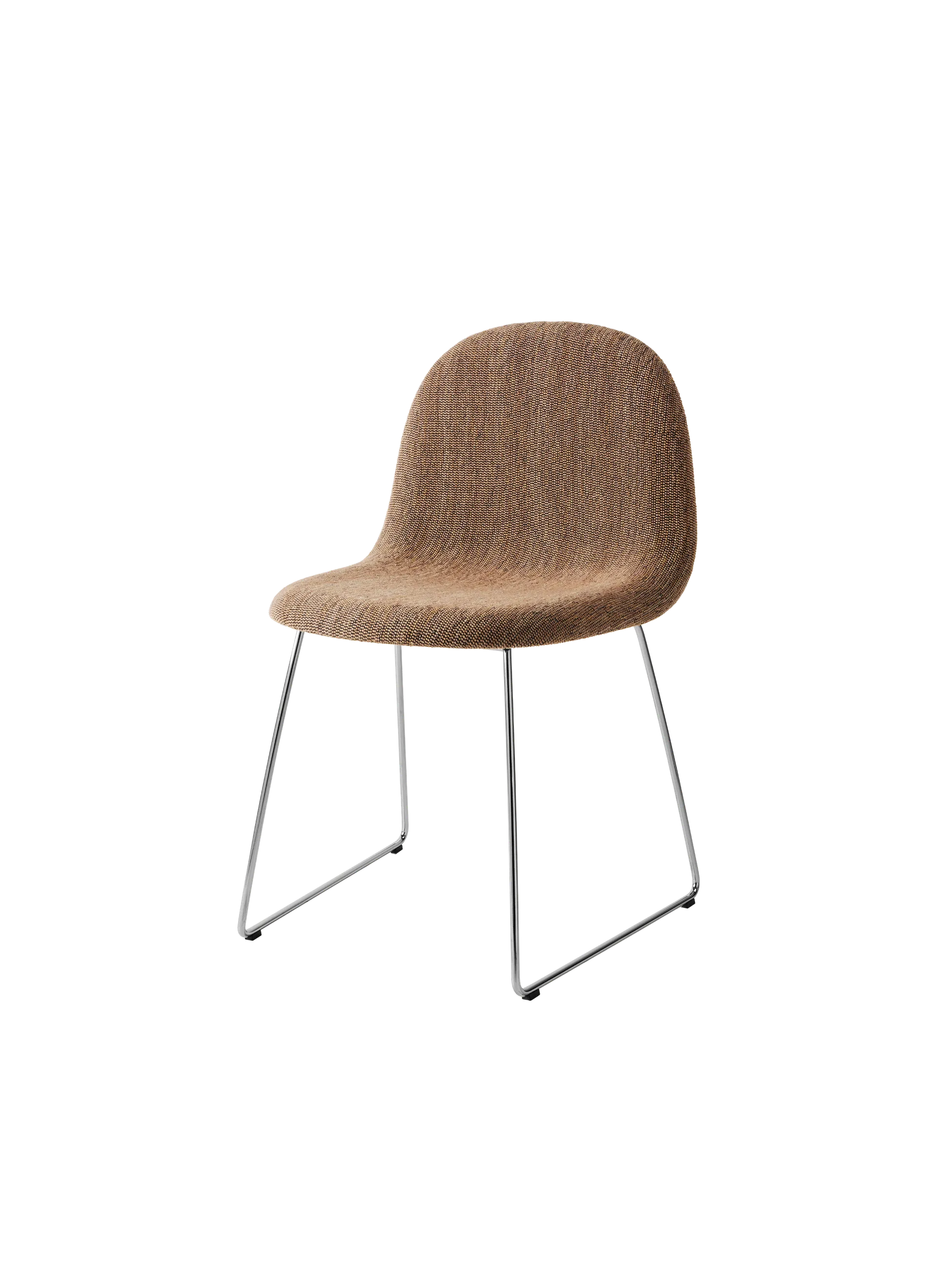 GUBI GUBI 3D Dining Chair, Fully Upholstered (Bouclé, GUBI (005, Standard), Sledge base)