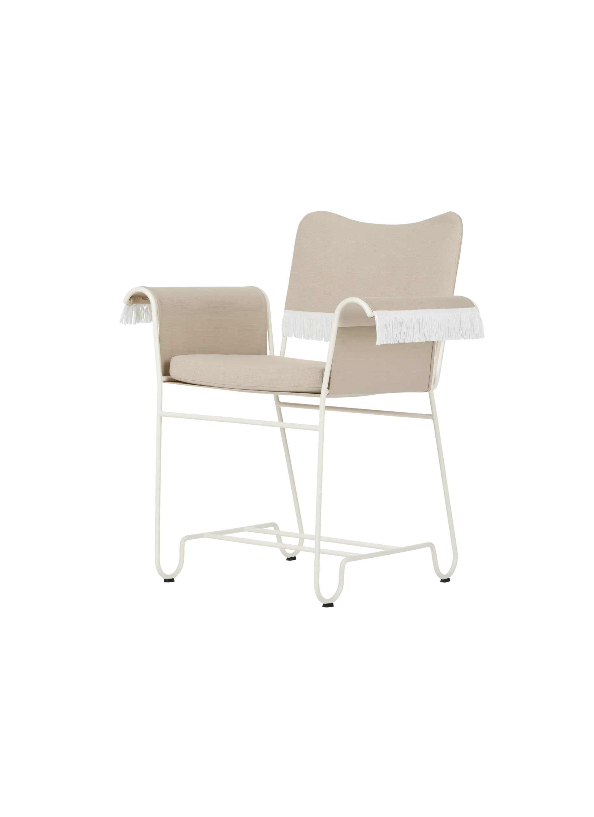 GUBI Tropique Dining Chair (Leslie, Limonta (CAL 117 compliant) (12), Classic White Semi Matt, With)