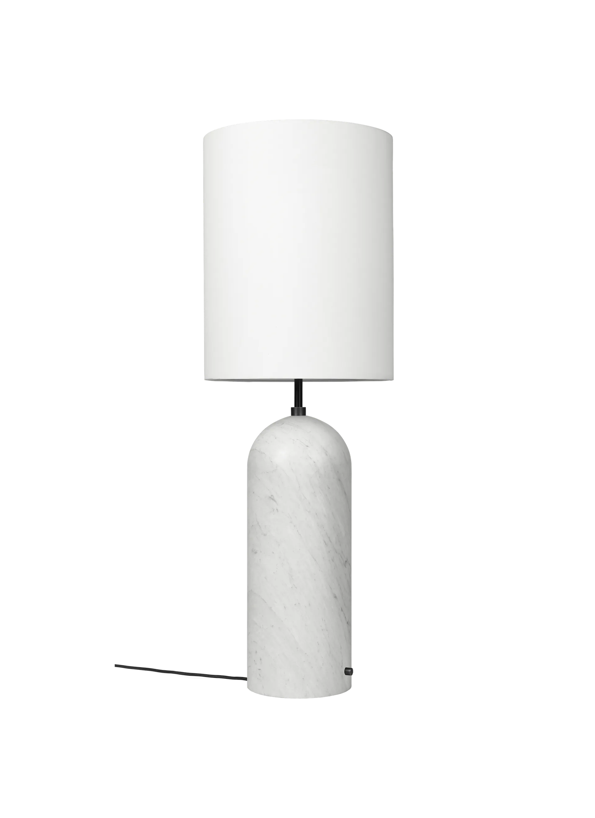 GUBI Gravity Floor Lamp - XL (White shade, White Marble, 130 cm, UK)