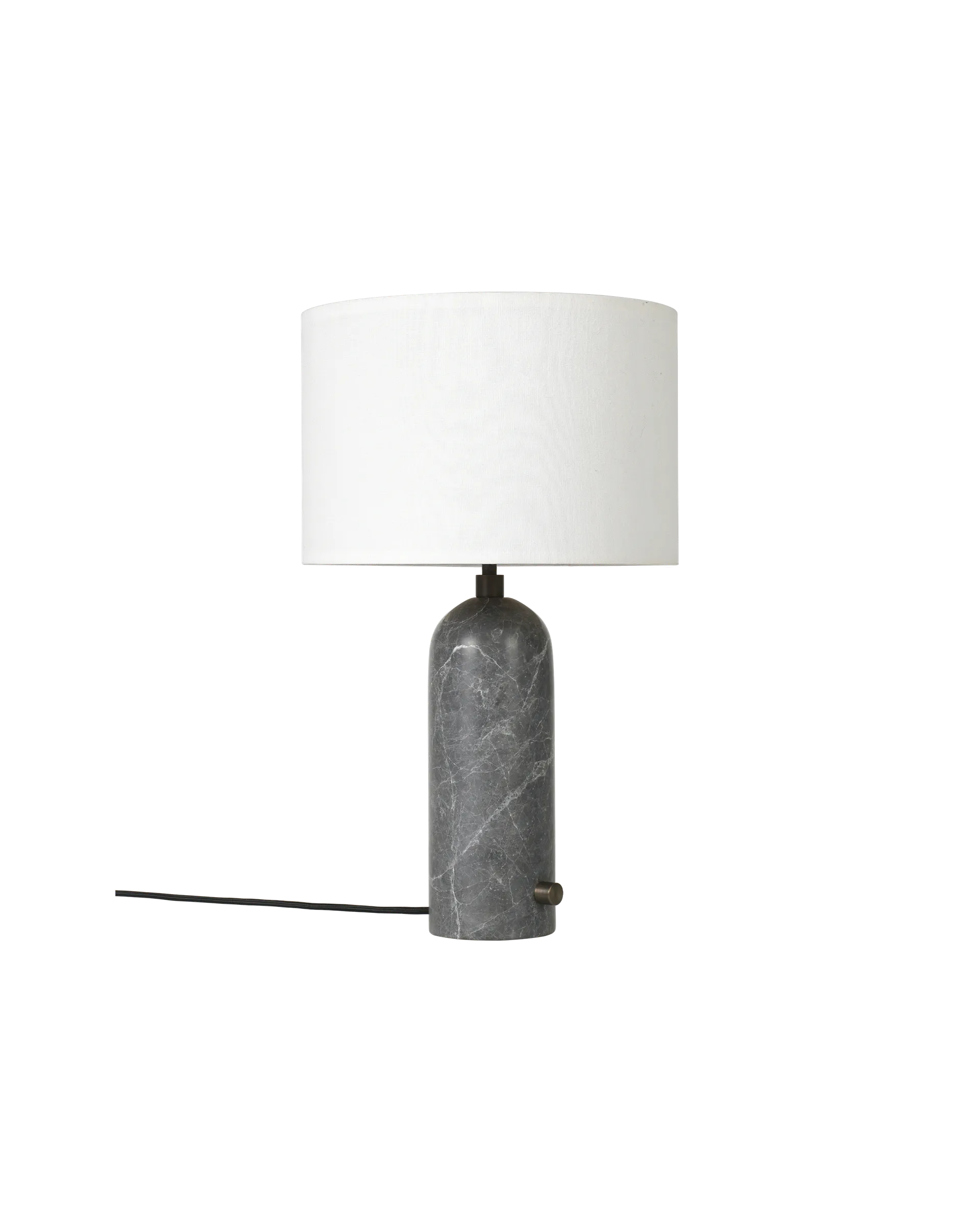 GUBI Gravity Table Lamp (White shade, Grey Marble, 49 cm, EU)