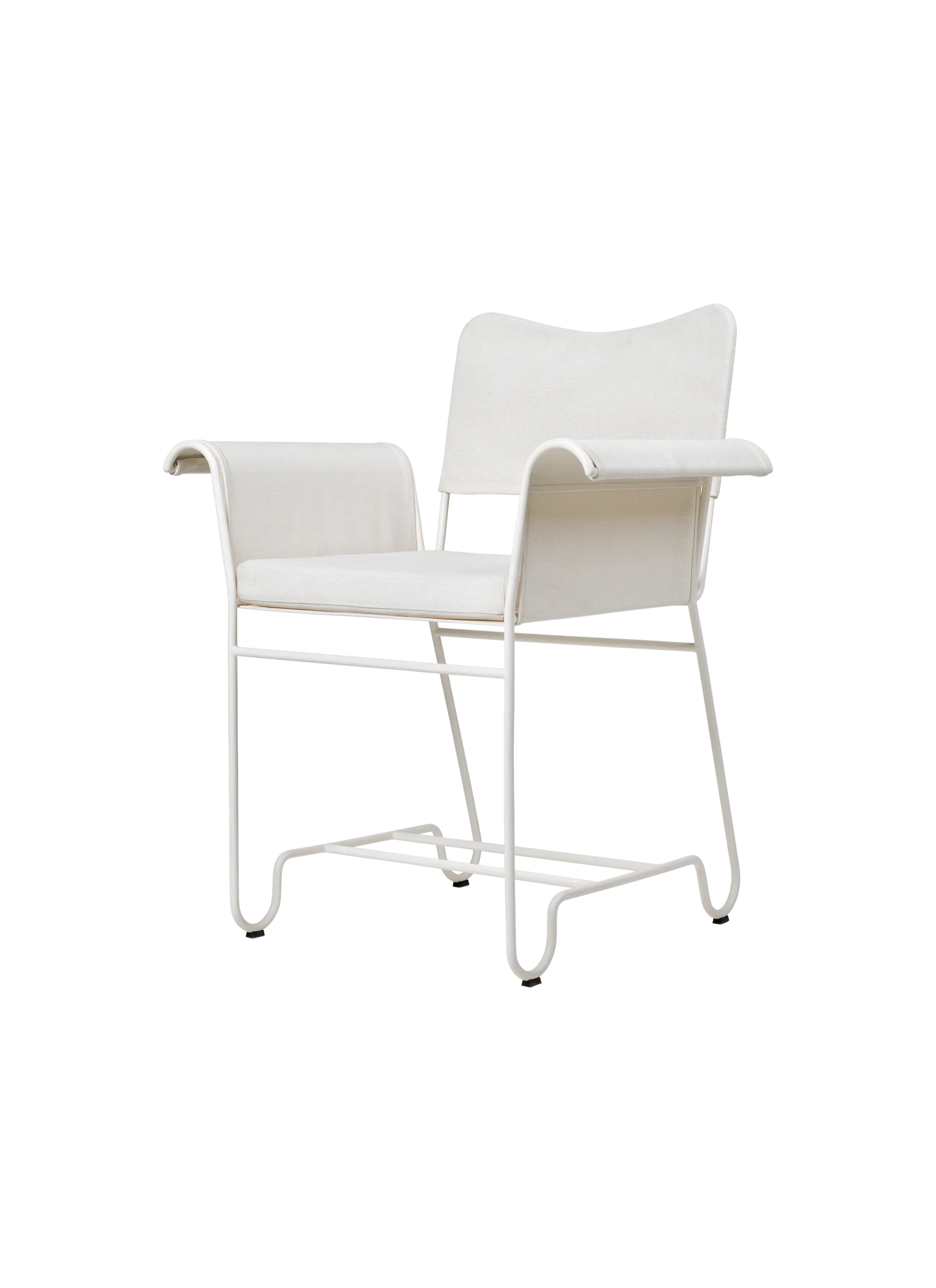 GUBI Tropique Dining Chair (Leslie, Limonta (CAL 117 compliant) (06), Classic White Semi Matt, Without)