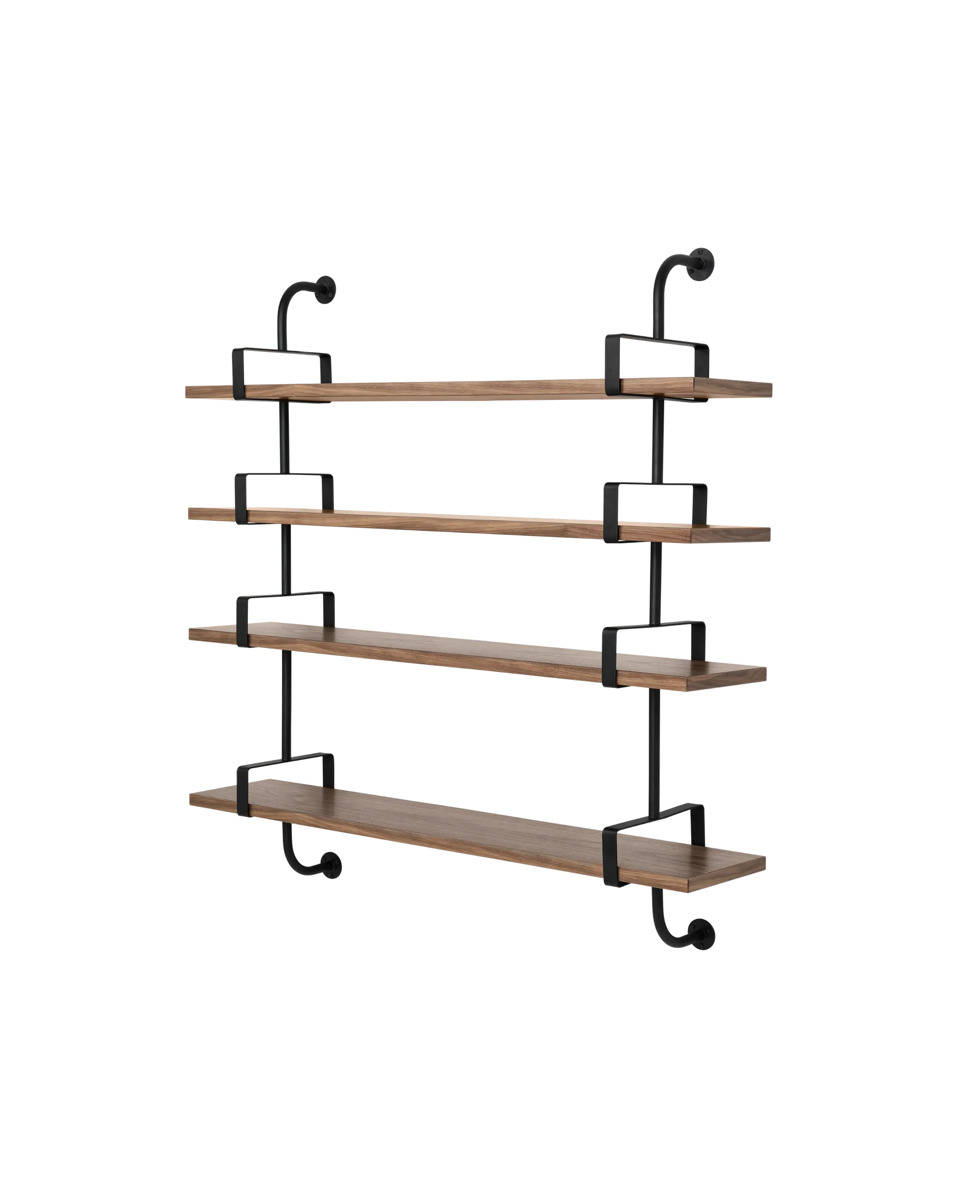 GUBI Démon Shelf (American Walnut Semi Matt Lacquered, Medium, 4 Shelves)
