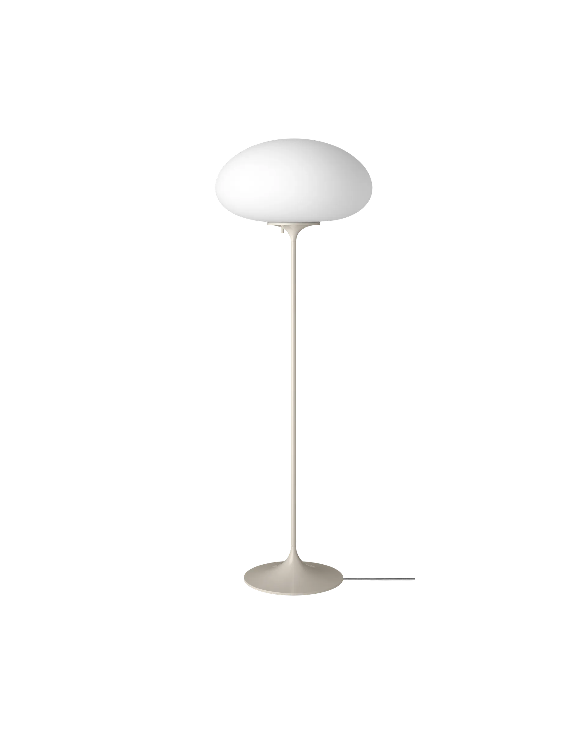 GUBI Stemlite Floor Lamp (Frosted Glass, Pebble Grey, 110 cm, EU)
