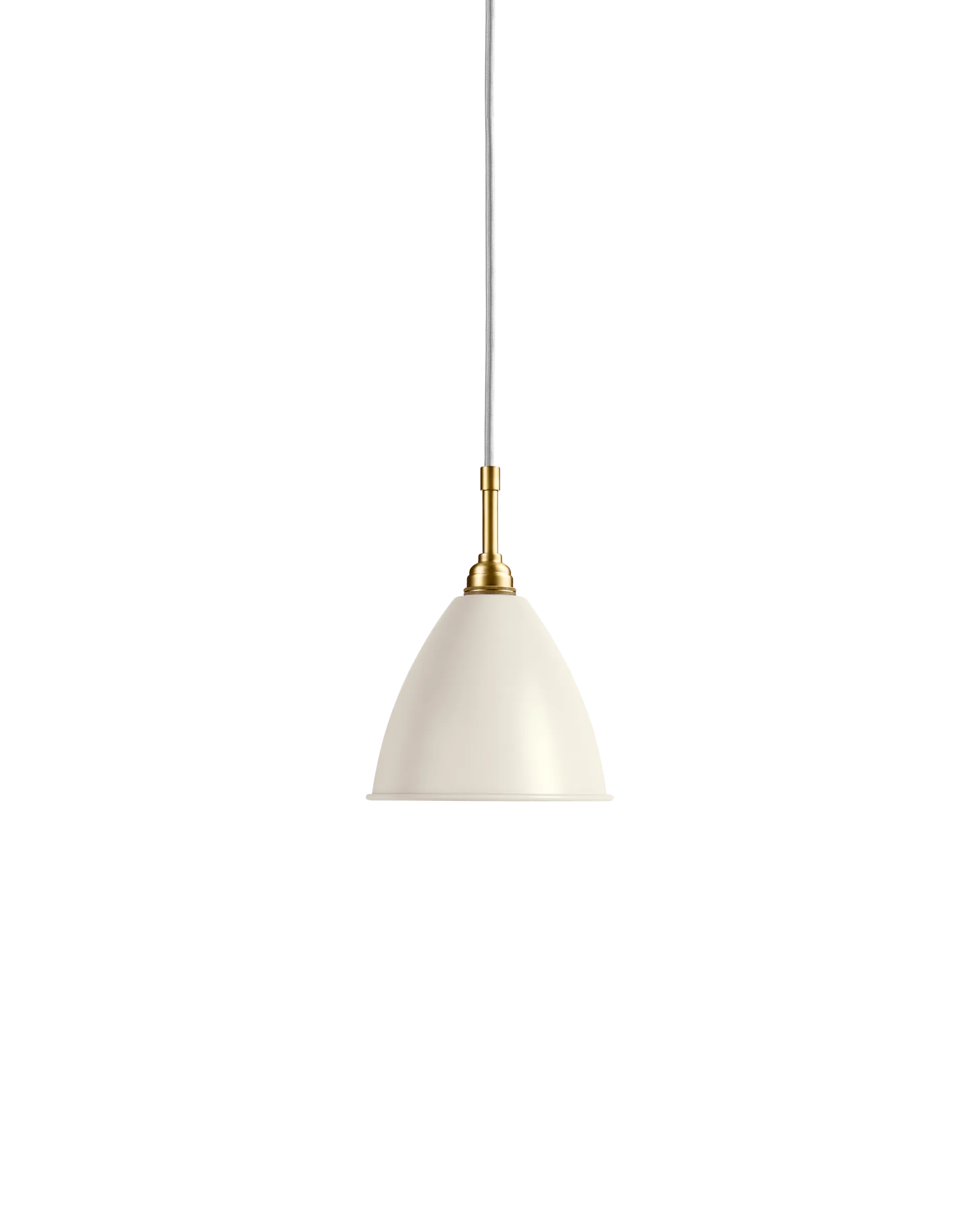 GUBI Bestlite BL9 Pendant (White Semi Matt, Brass, Ø16 x 13 cm, EU)