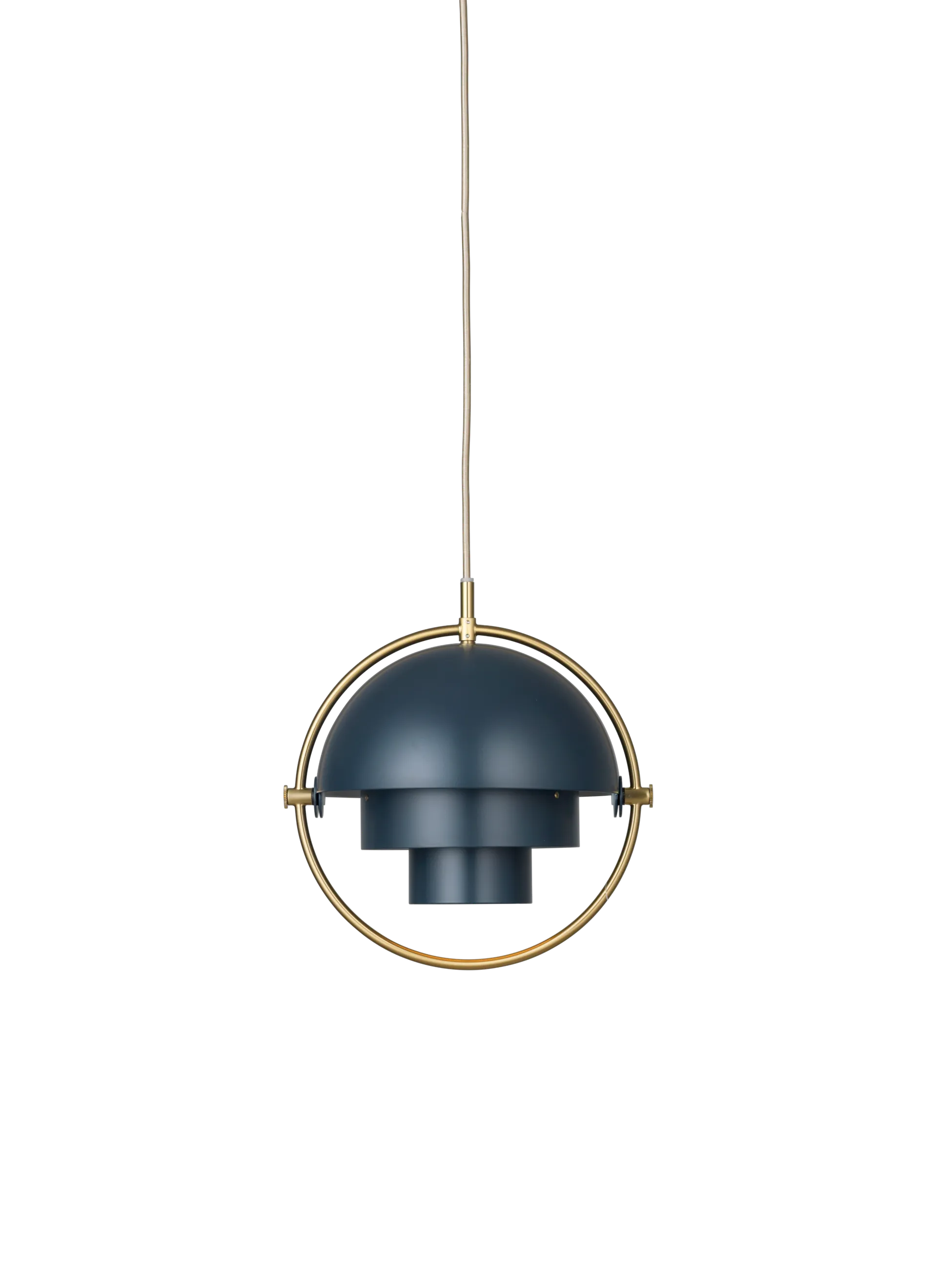 GUBI Multi-Lite Pendant (Brass, Midnight Blue, Ø22,5 x 11 cm, EU)