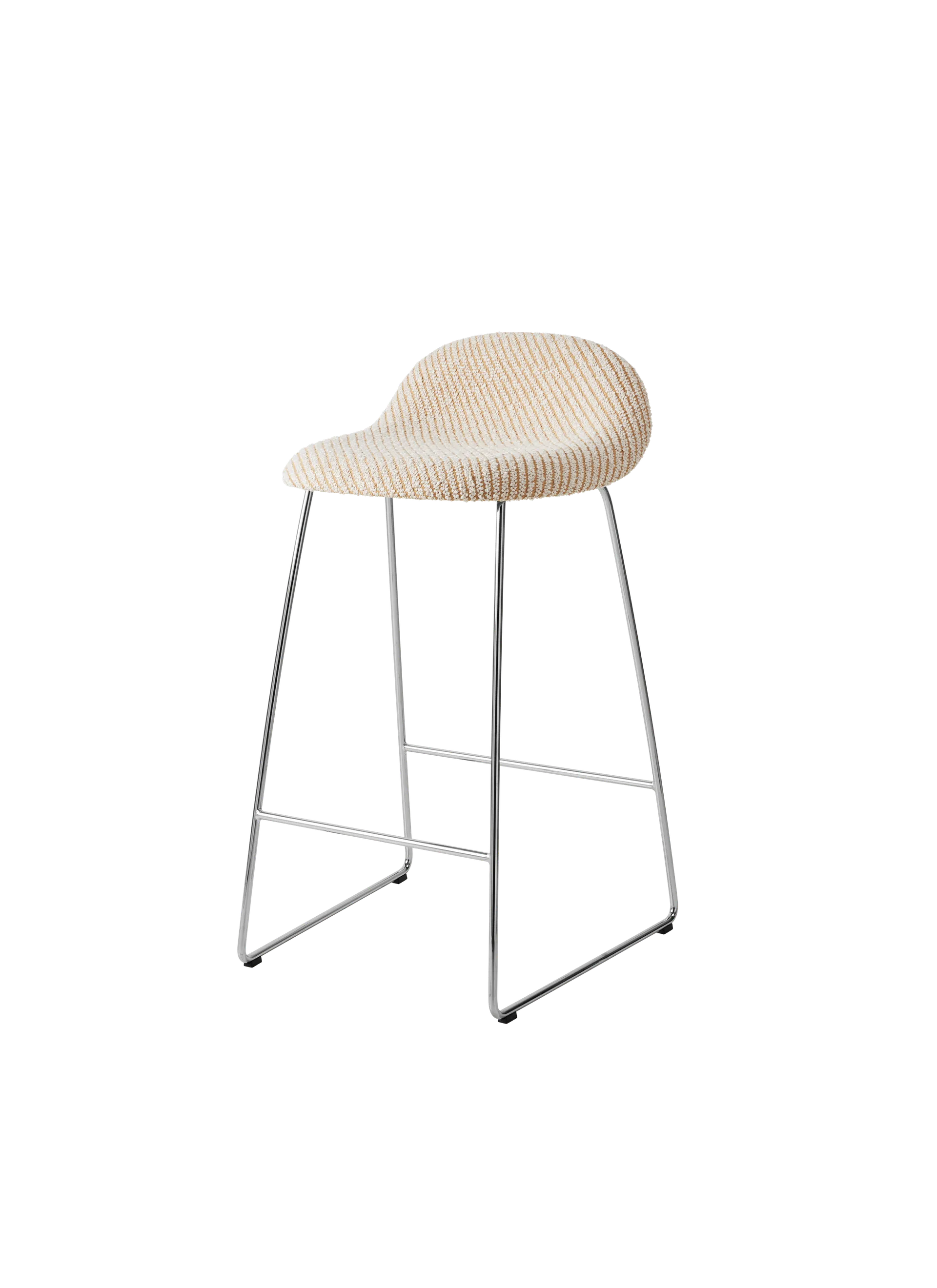 GUBI GUBI 3D Counter Stool, Fully Upholstered (Lupo Special Diagonal Bouclé, Dedar (009, Standard))