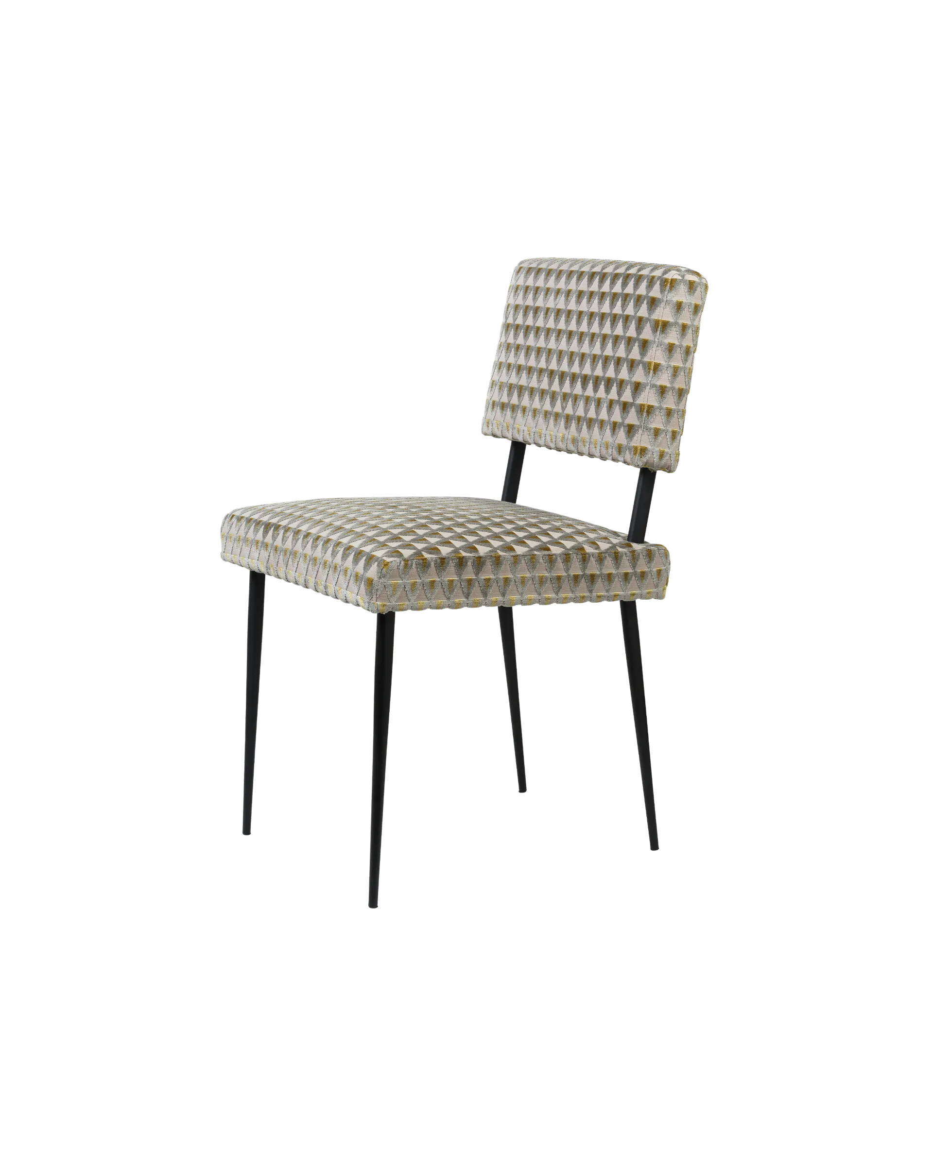 GUBI M-Chair Dining Chair (Amuleto, Dedar (005, Standard), Matt Black, EU)