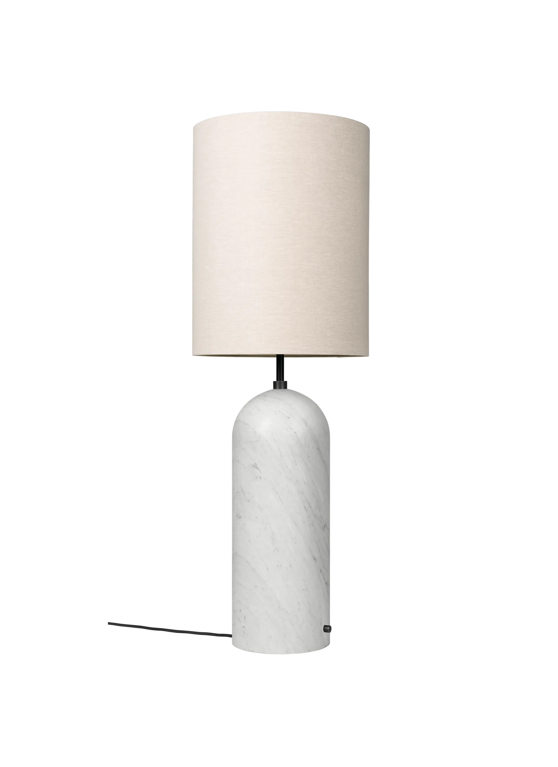 GUBI Gravity Floor Lamp - XL (Canvas shade, White Marble, 130 cm, UK)