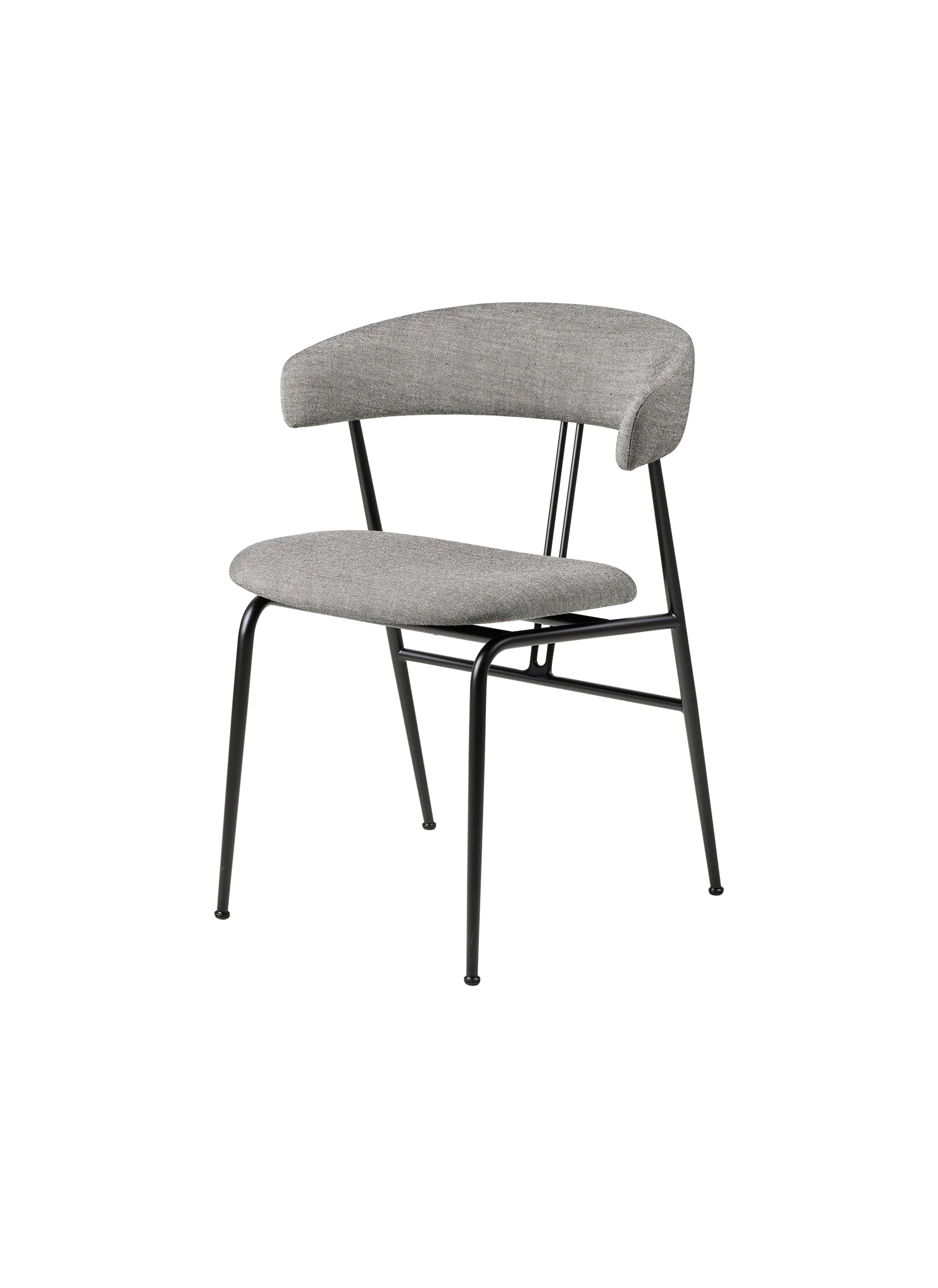 GUBI Violin Dining Chair, Fully Upholstered (Remix 3, Kvadrat (152, Standard))