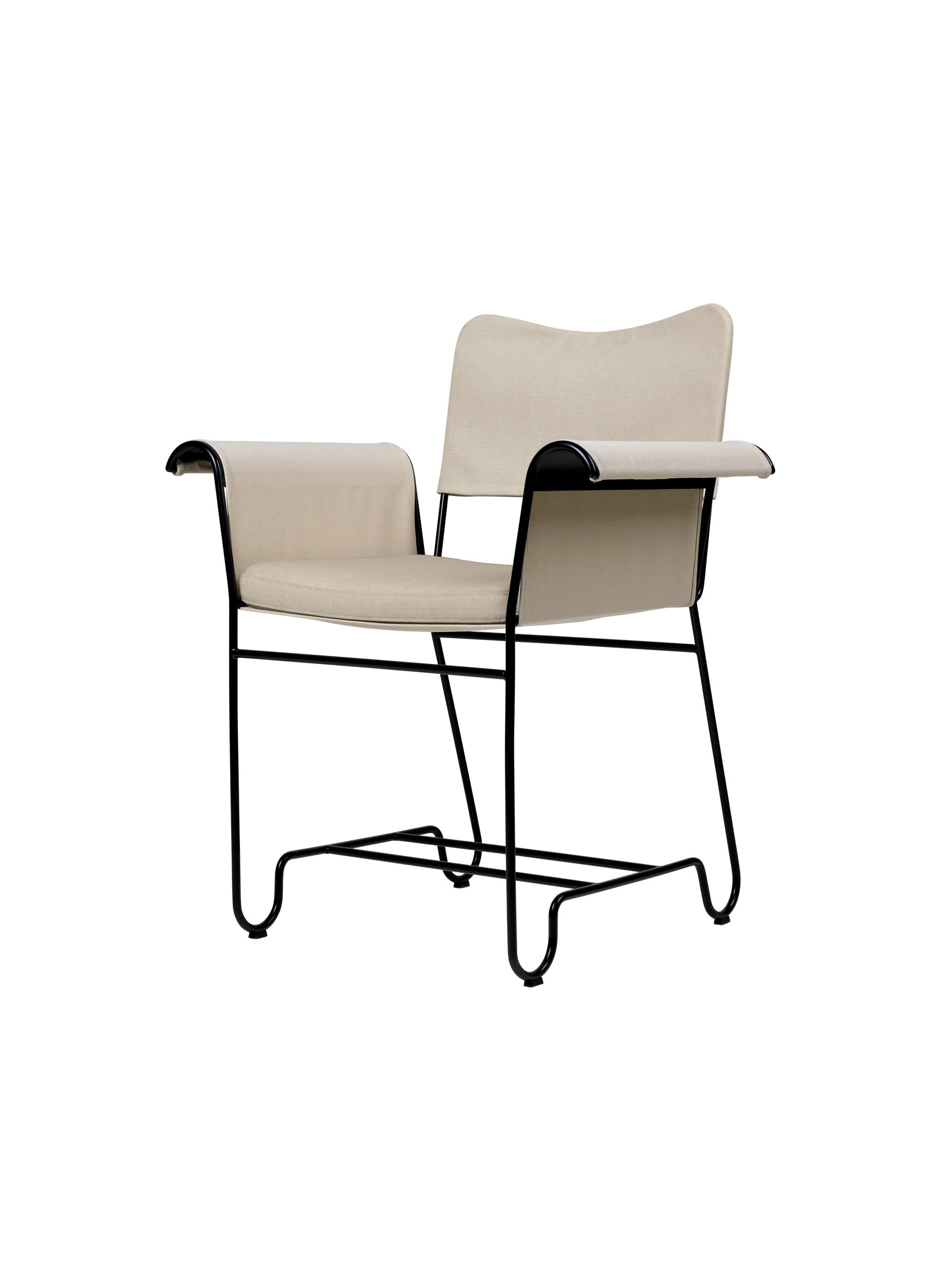 GUBI Tropique Dining Chair (Leslie, Limonta (CAL 117 compliant) (12), Classic Black, Without)