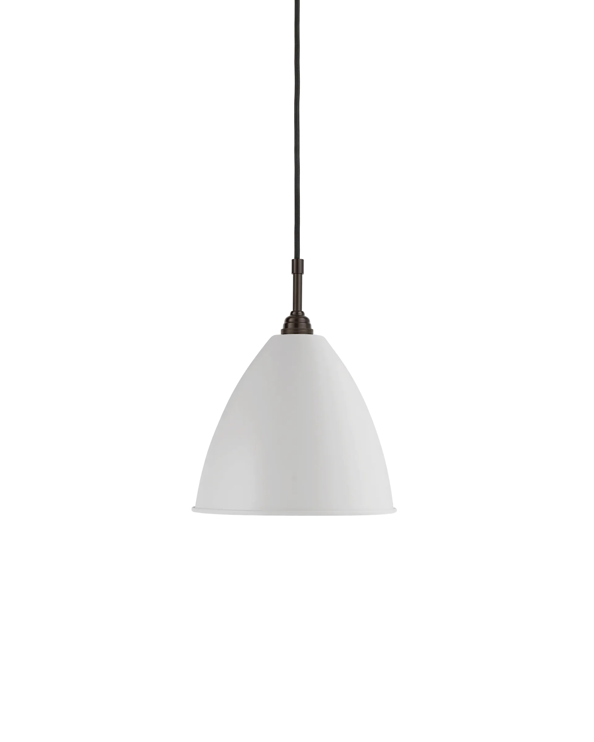GUBI Bestlite BL9 Pendant (White Semi Matt, Black Brass, Ø21 x 18 cm, EU)
