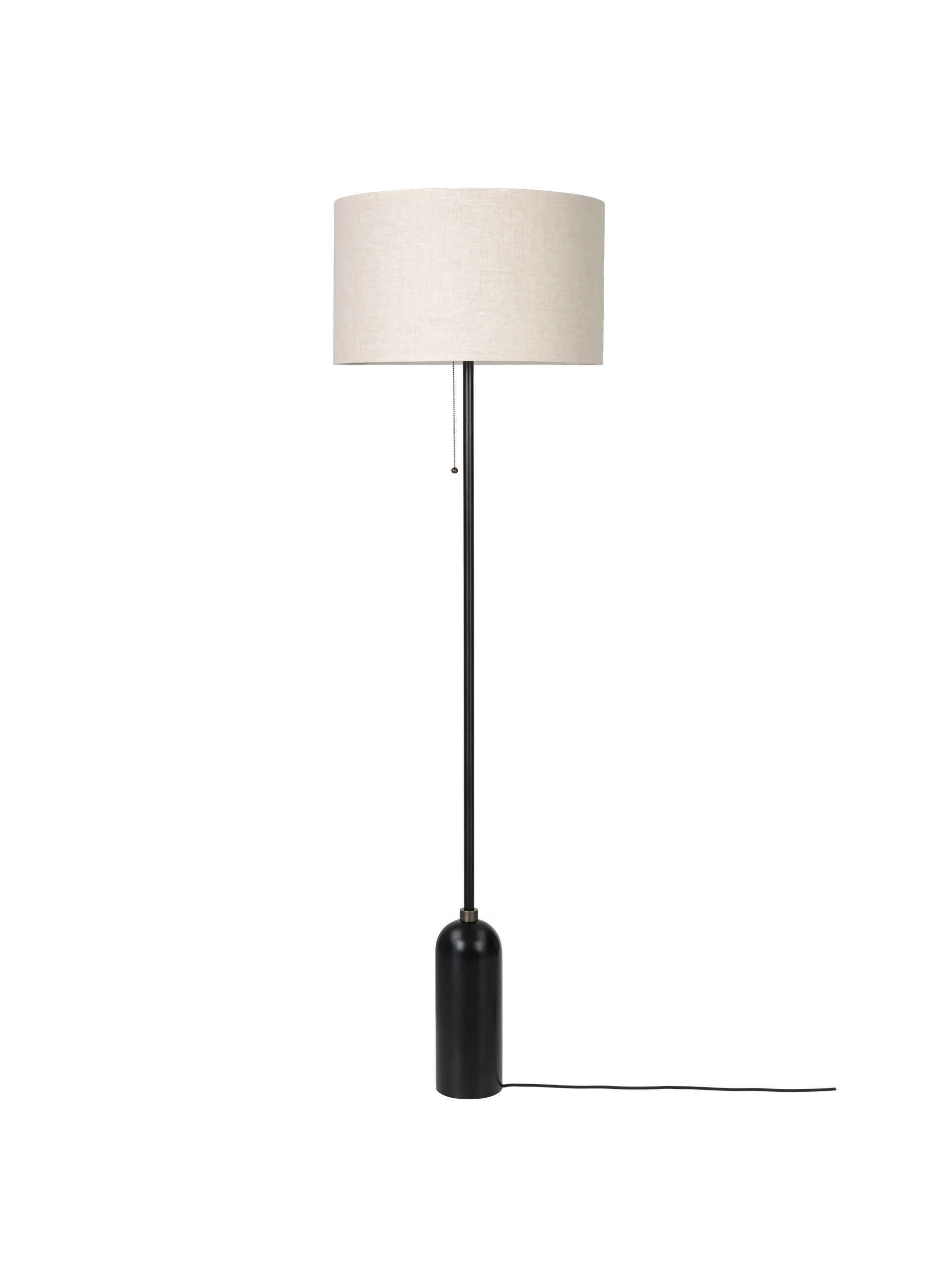 GUBI Gravity Floor Lamp (Canvas shade, Blackened Steel, UK)