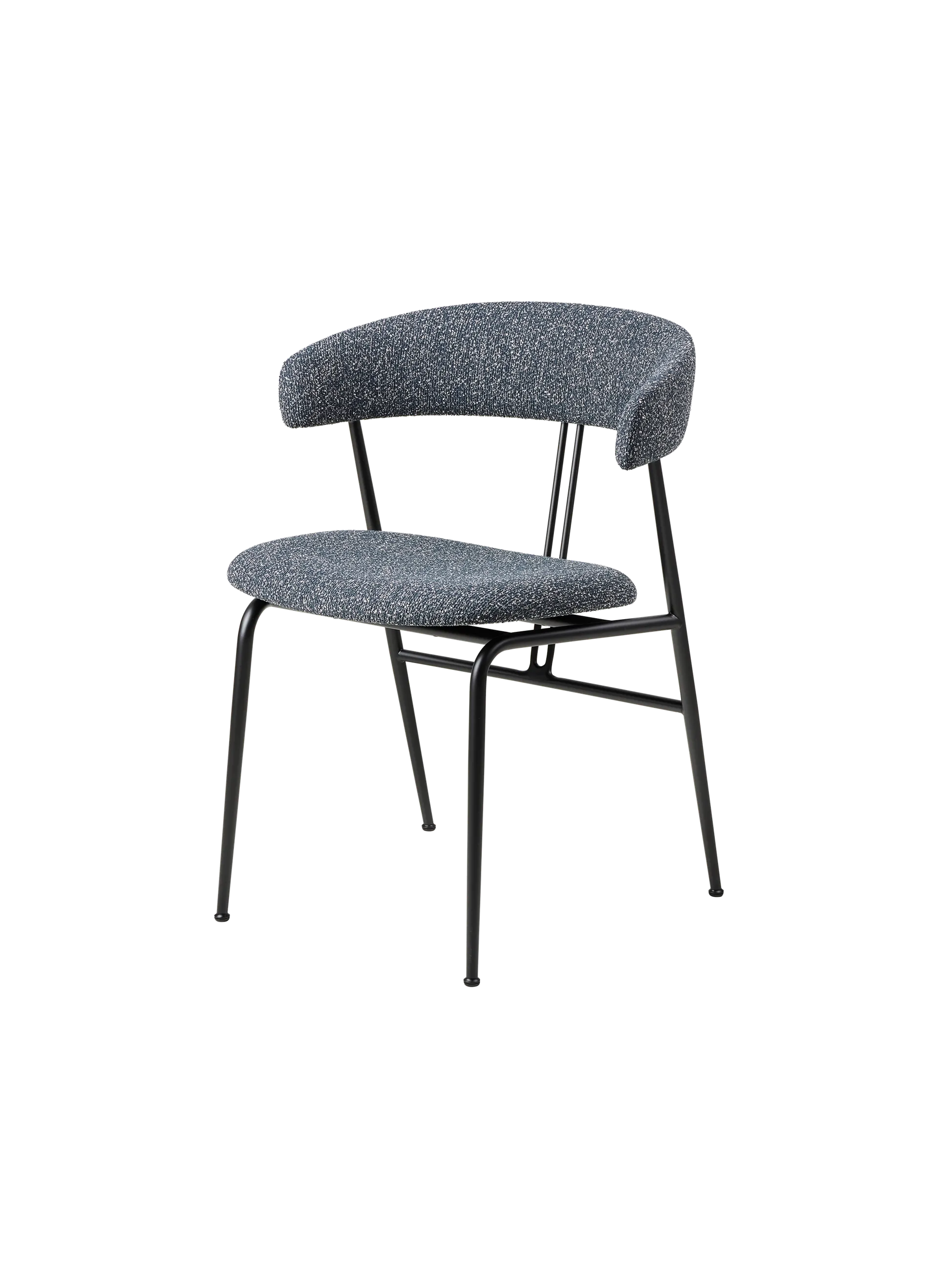GUBI Violin Dining Chair, Fully Upholstered (Around Bouclé, Dedar (023, Standard))