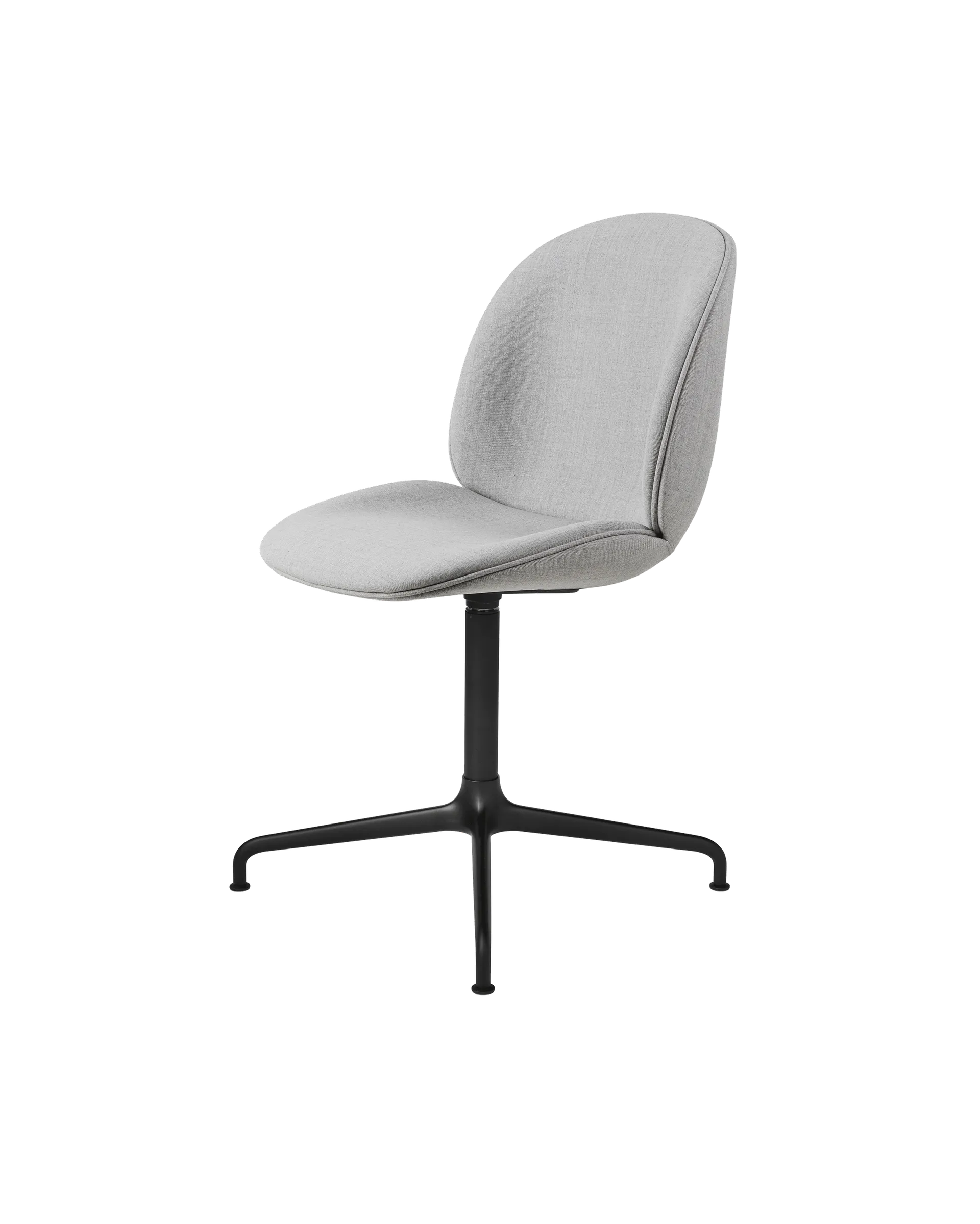 GUBI Beetle Meeting Chair, Fully Upholstered (Remix 3, Kvadrat (123, Standard), 4-star base, Black Matt)