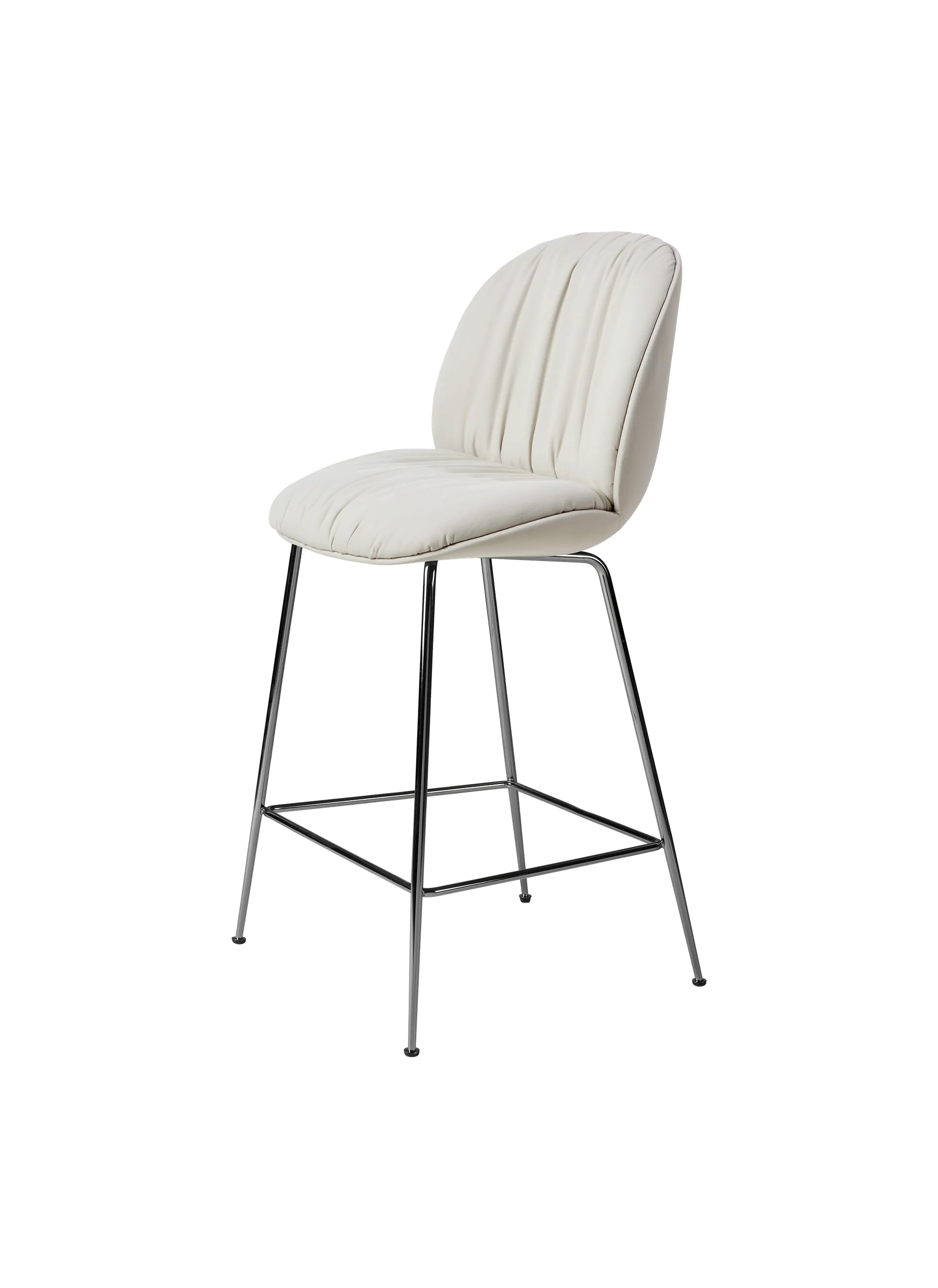 GUBI Beetle Soft Counter Chair, Fully Upholstered (Reales, GUBI (001, Standard), Black Chrome)