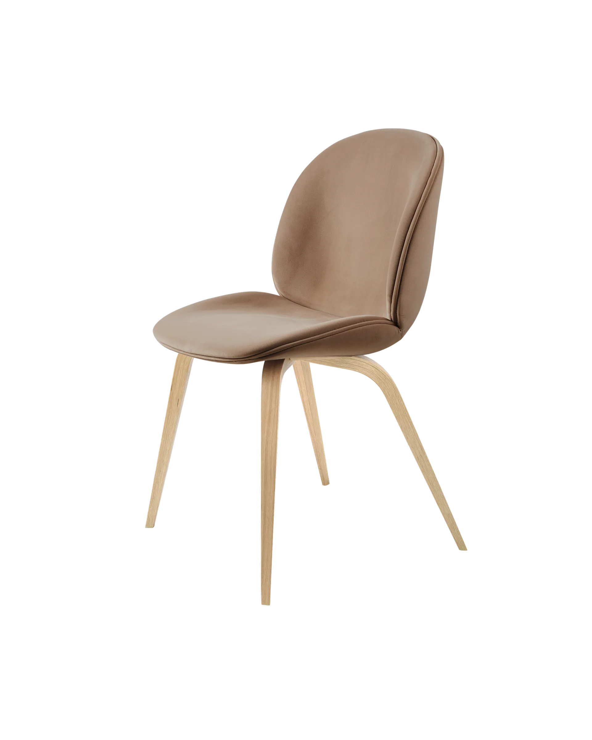 GUBI Beetle Dining Chair, Fully Upholstered (Wood base, Oak Semi Matt, Sunday, Dedar (034, Standard))