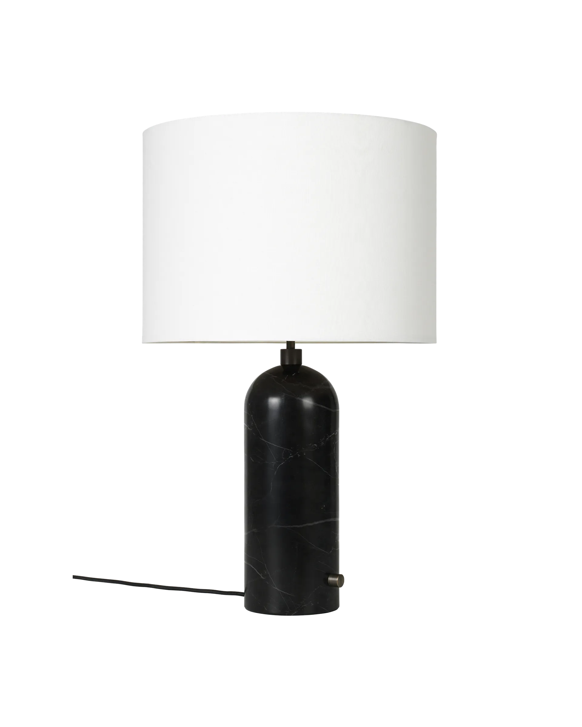 GUBI Gravity Table Lamp (White shade, Black Marble, 65 cm, UK)