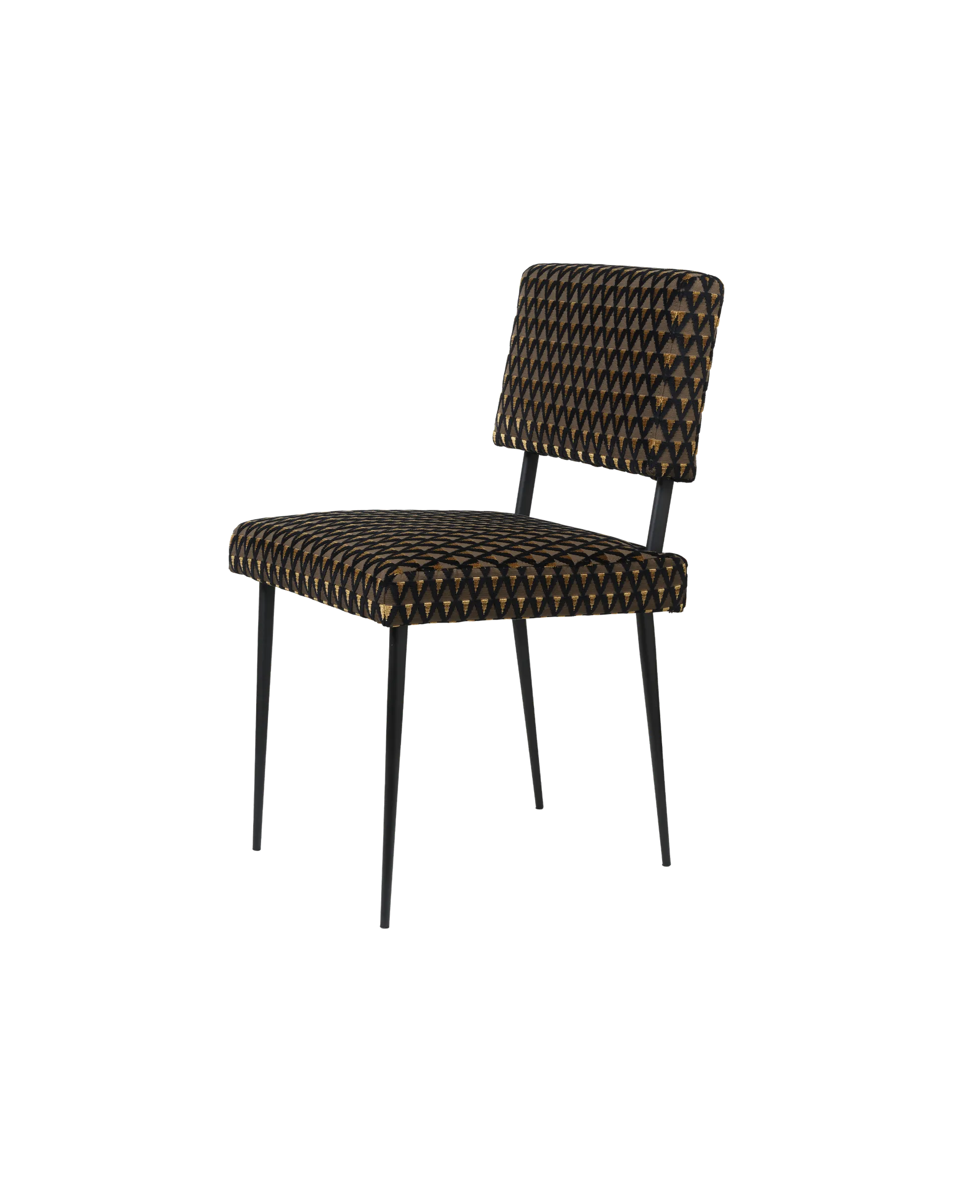 GUBI M-Chair Dining Chair (Amuleto, Dedar (010, Standard), Matt Black, EU)