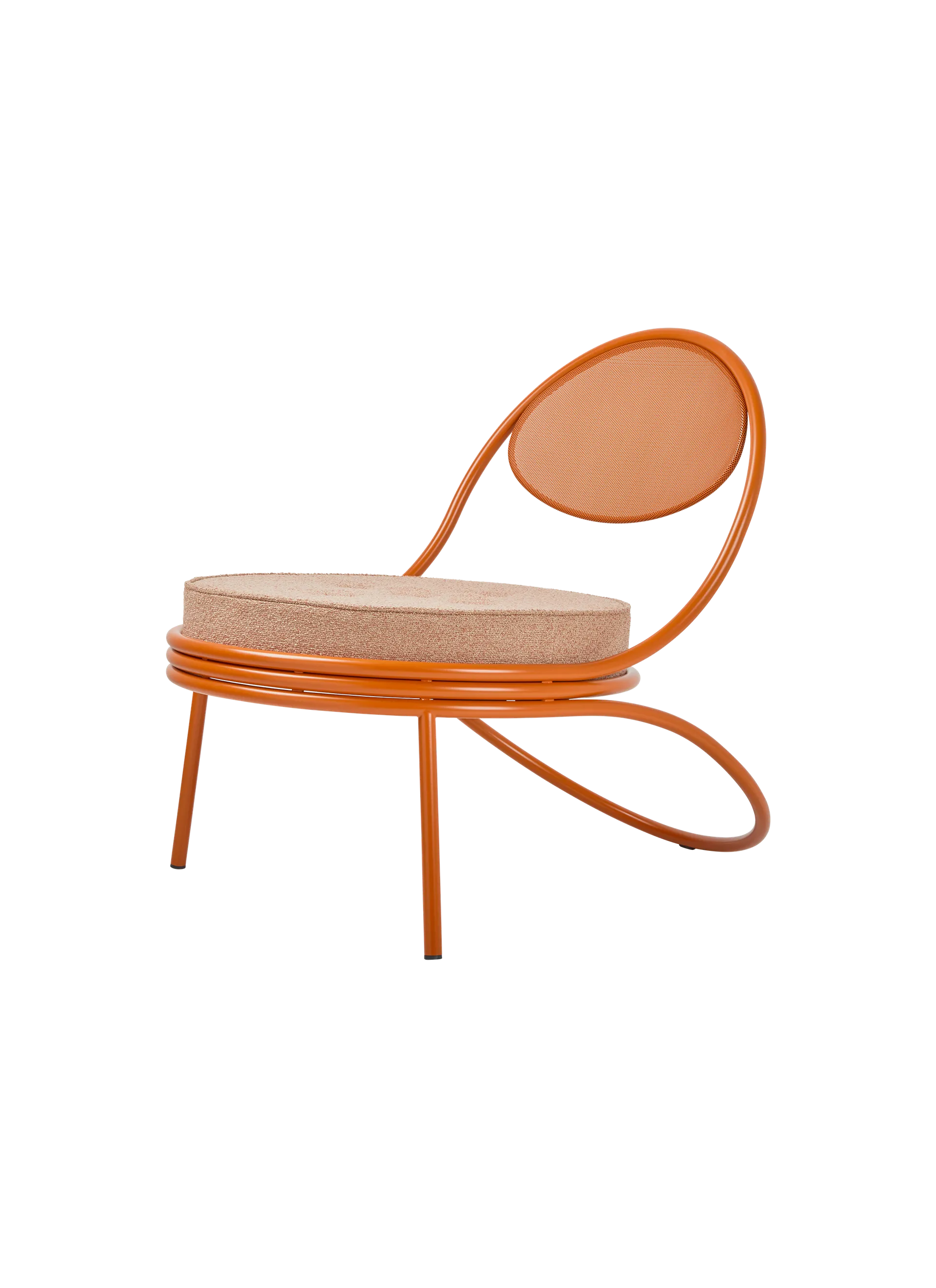 GUBI Copacabana Lounge Chair (International Orange, Lorkey, Limonta (44, Standard))