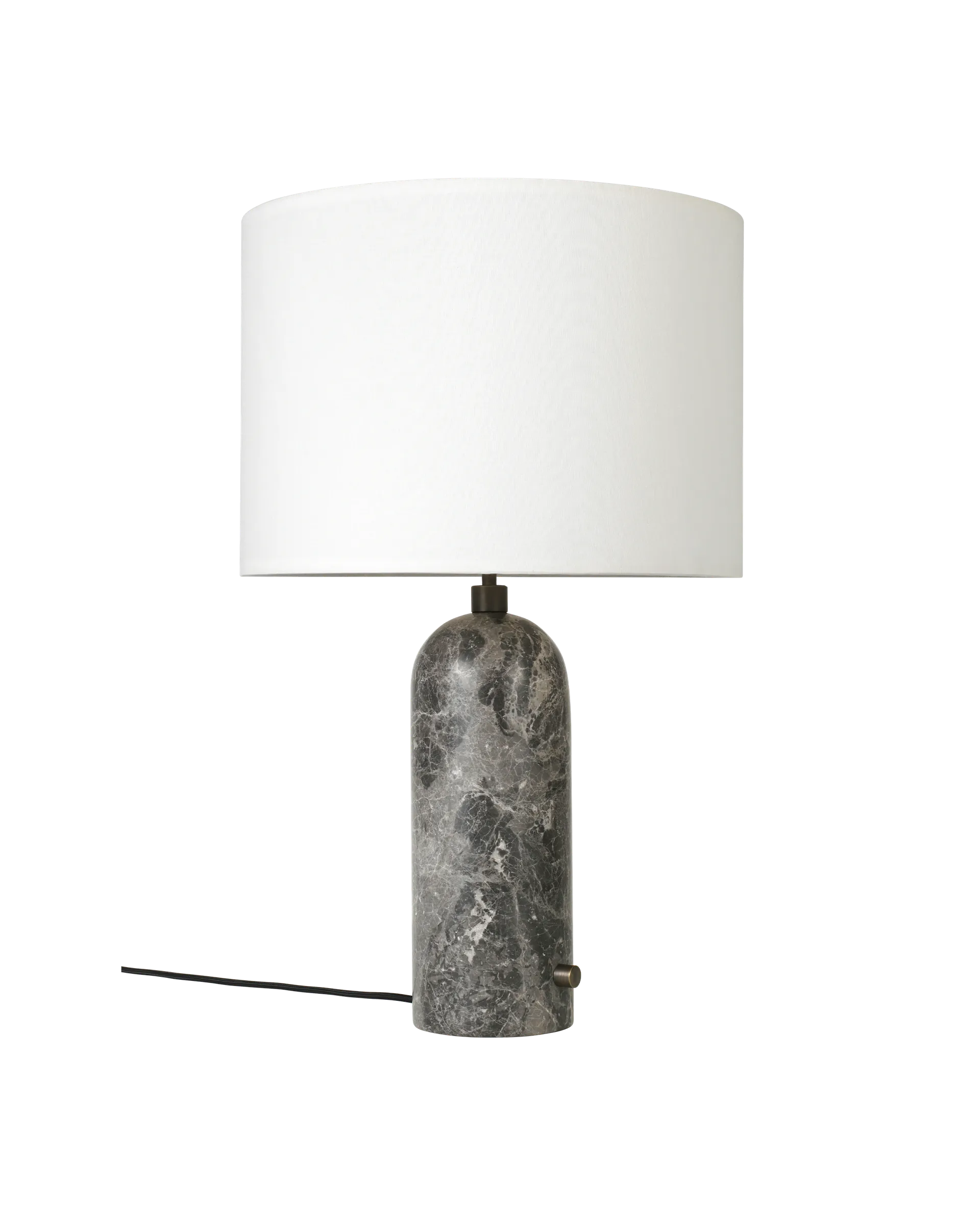 GUBI Gravity Table Lamp (White shade, Grey Marble, 65 cm, UK)
